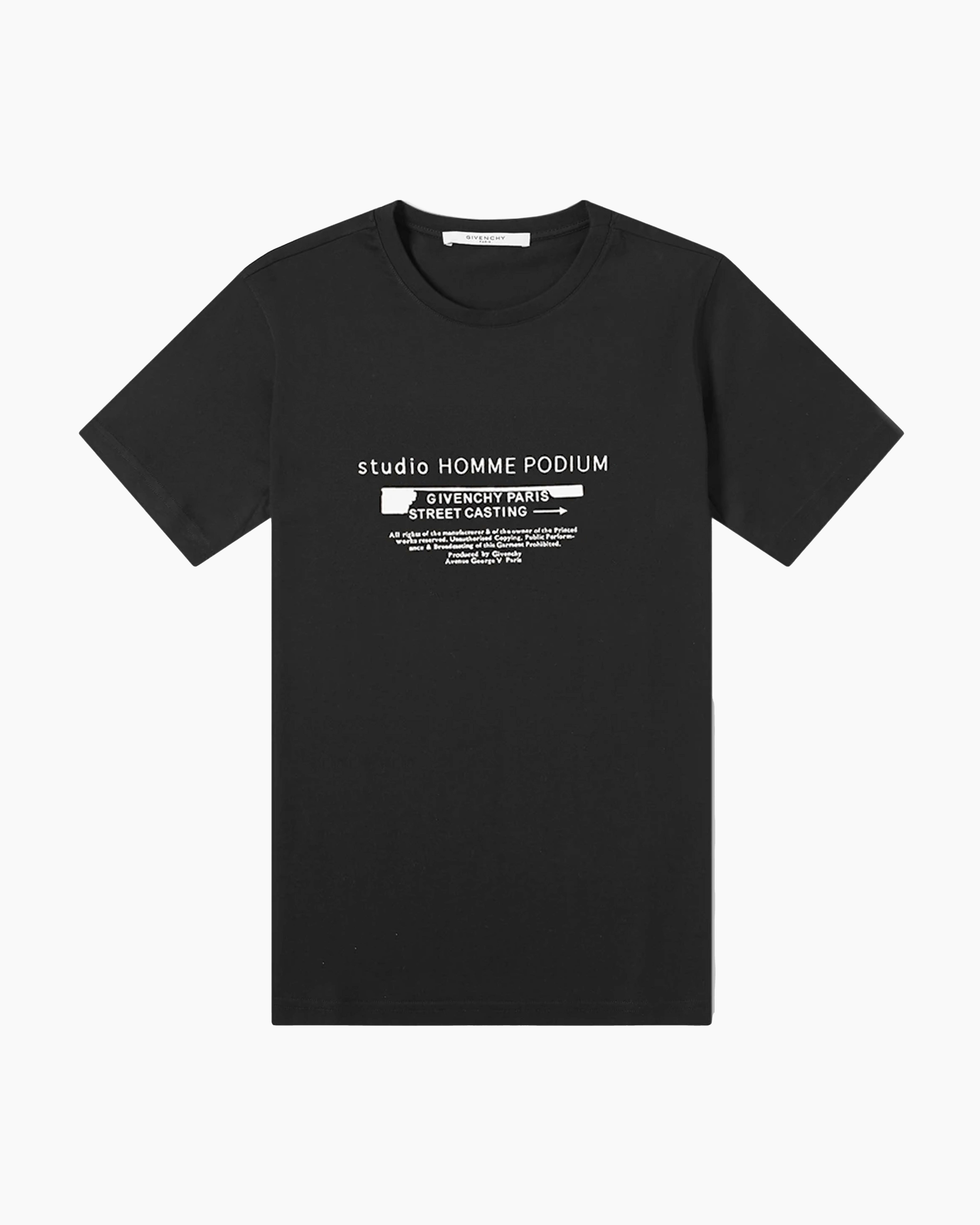 T-Shirt - Studio Homme Print - Black