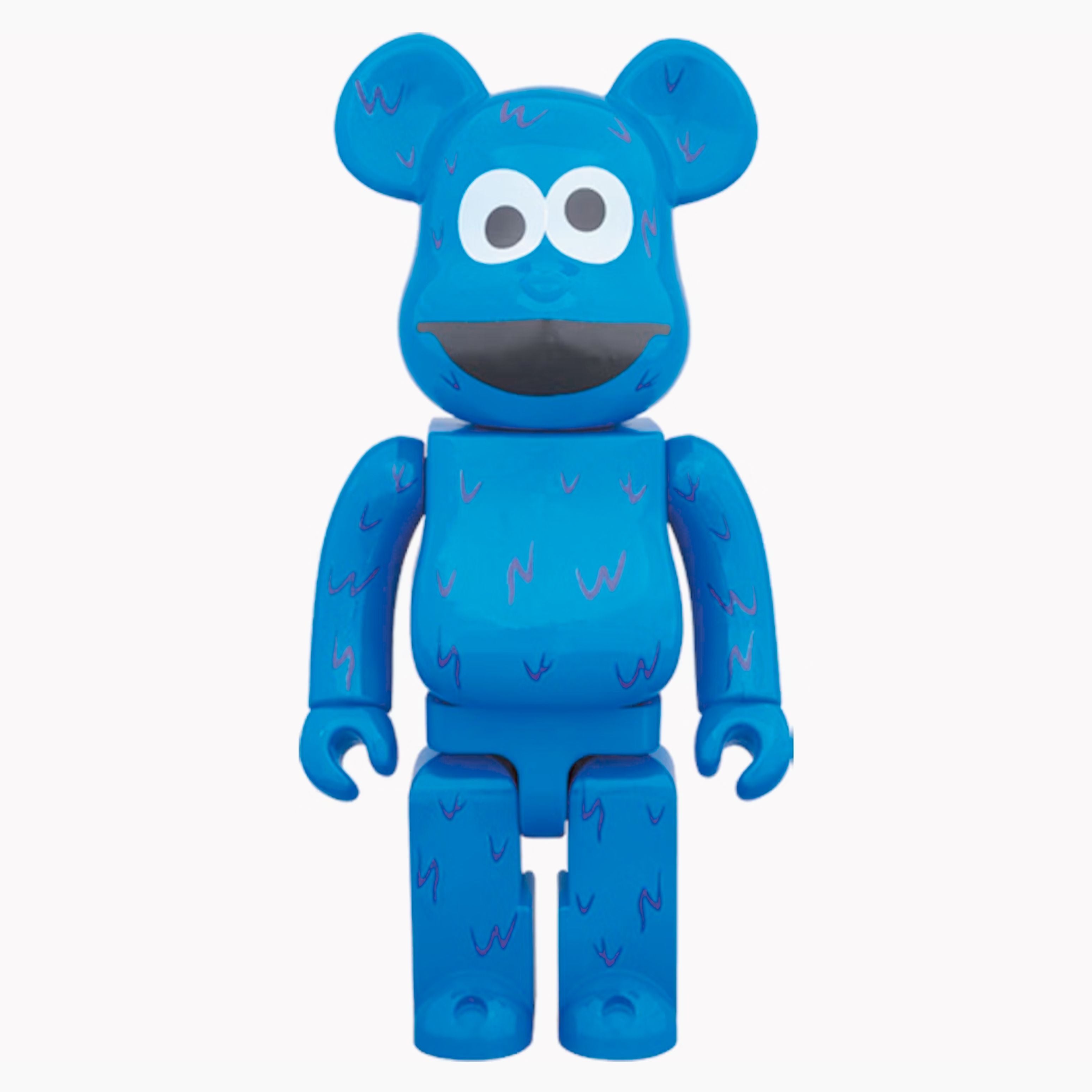 Bearbrick x Sesame Street Cookie Monster 400% Bleu