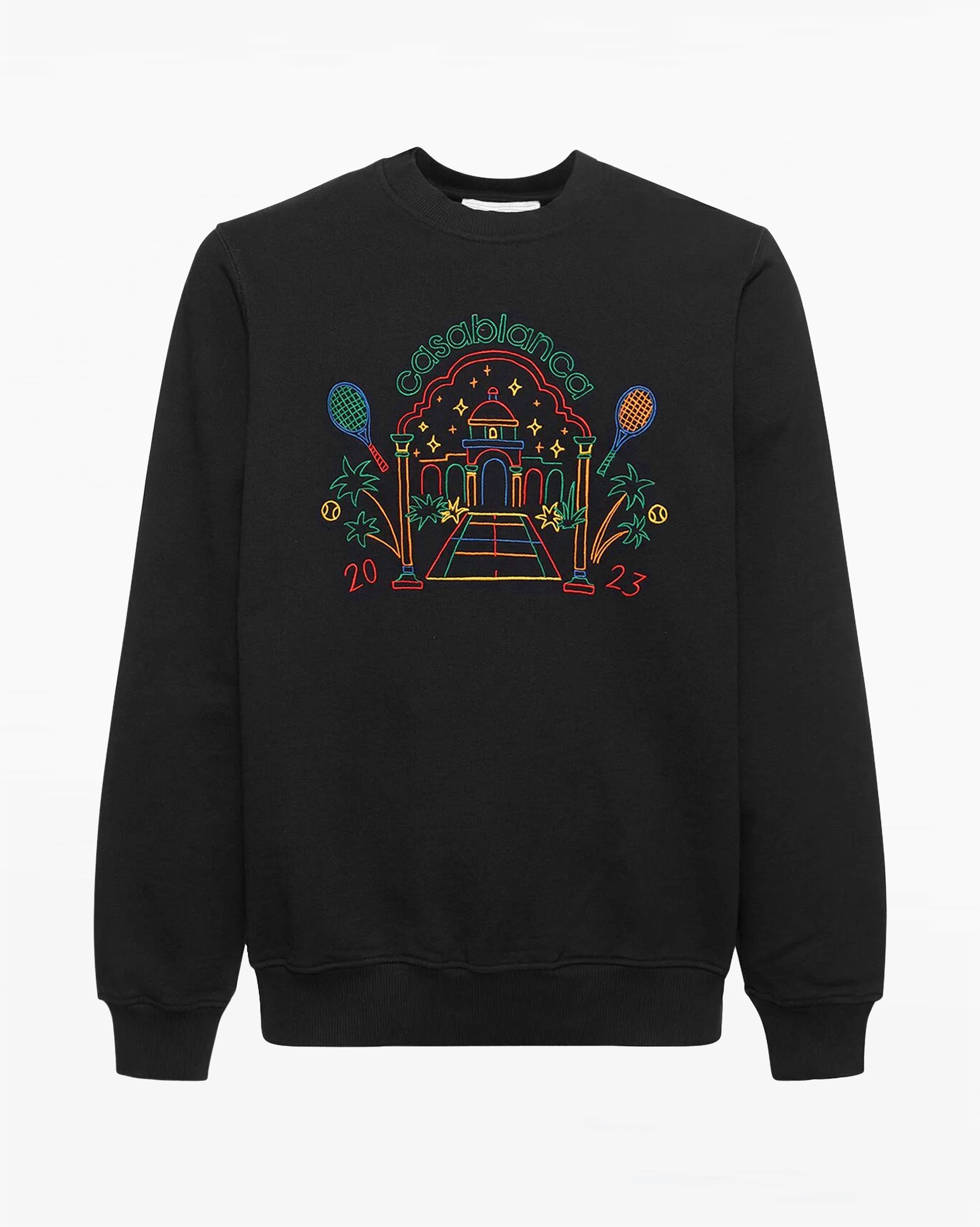 Casablanca Sweatshirt Rainbow Crayon Temple Noir - Dimension Stores