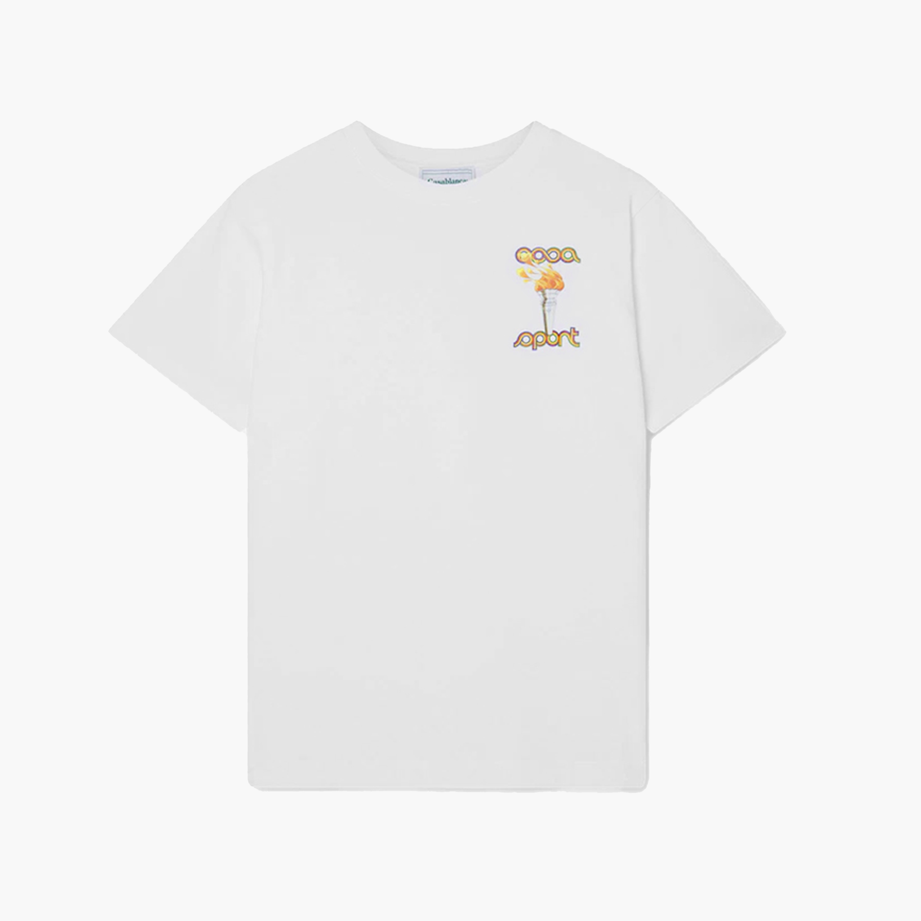 【関税込み】Casablanca グレー La Flamme Du Sport Tシャツ Casablanca T-Shirt La Flamme du Sport Blanc en Coton Unisexe