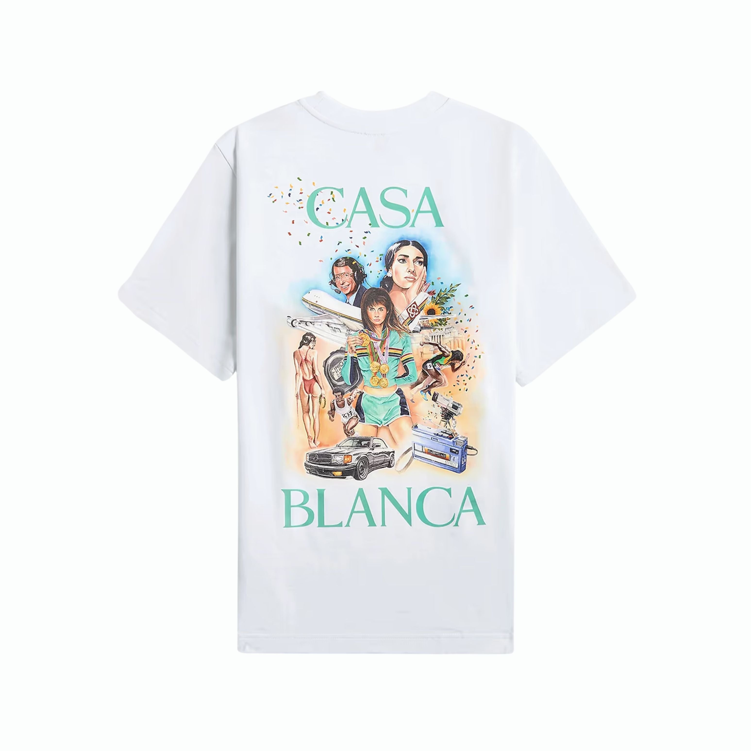 Casablanca T-shirt Célébration du Sport Blanc