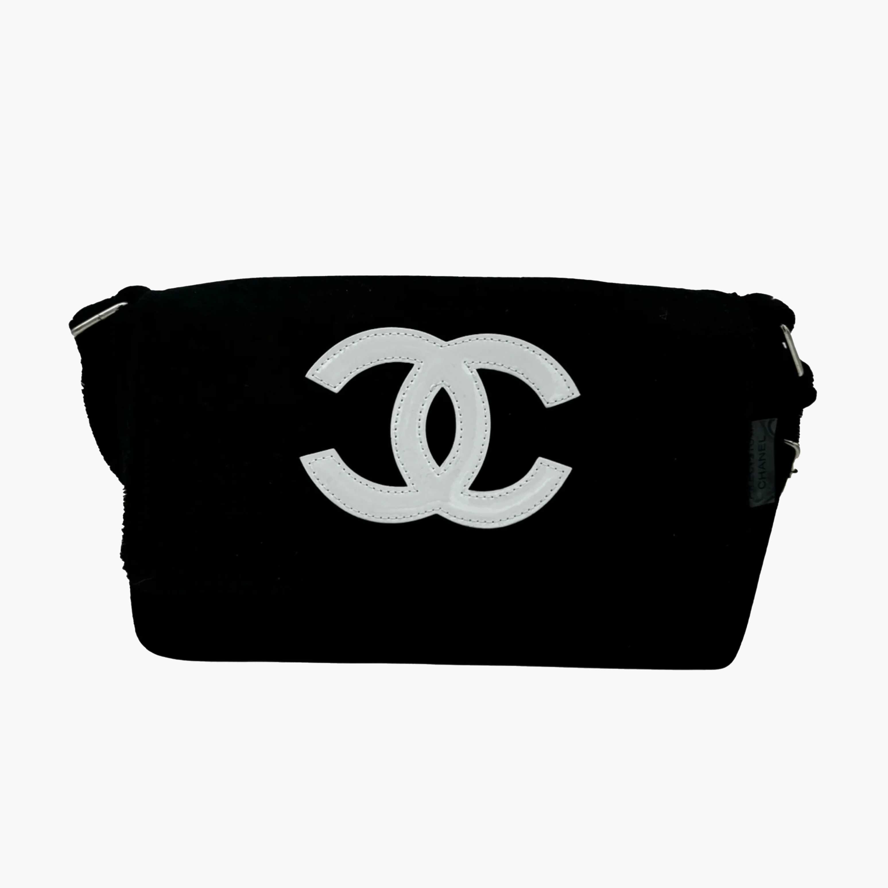 Chanel Plush Precision Messenger Bag Black