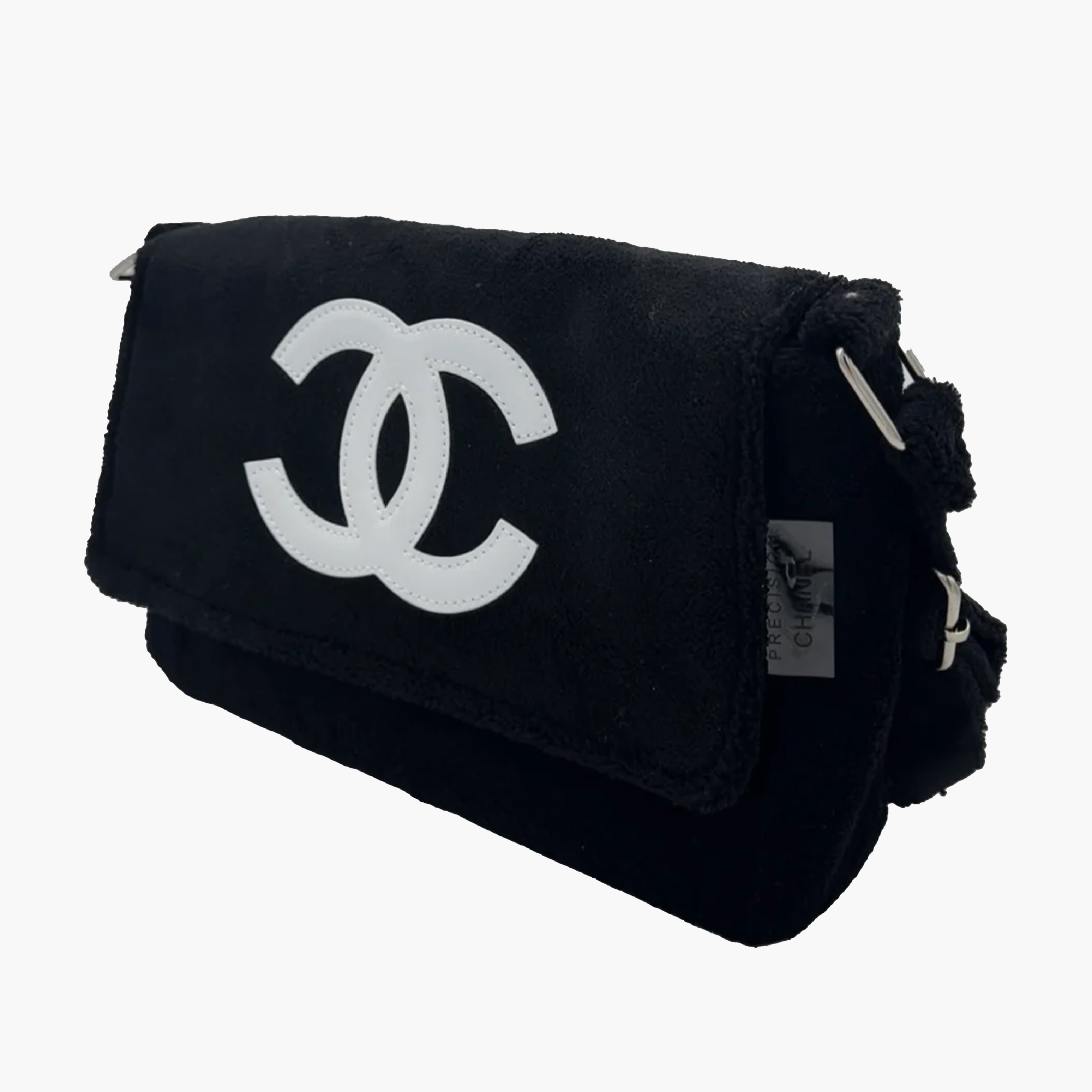 Chanel Plush Precision Messenger Bag Black