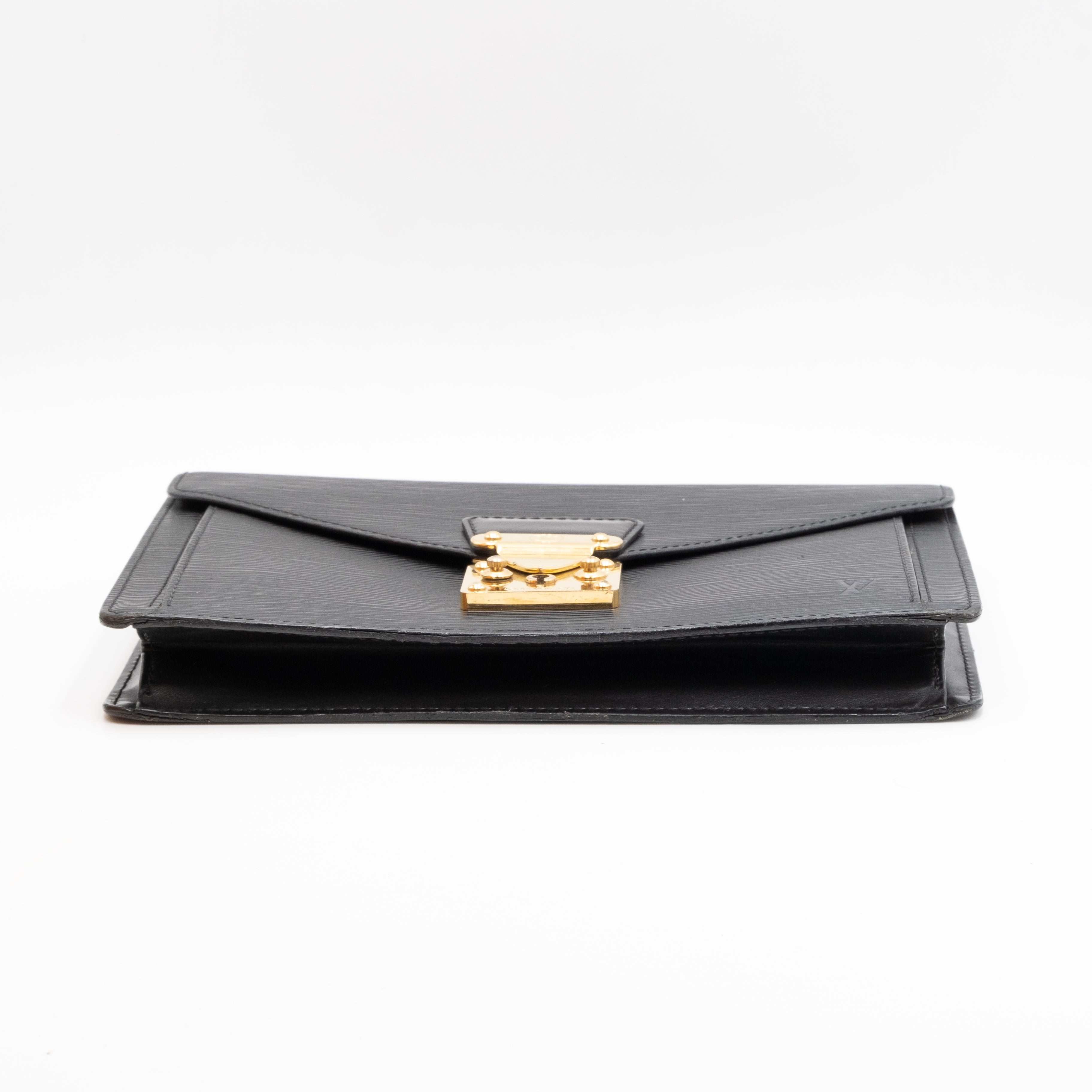 Louis Vuitton Sac Pochette avec Dragonne Cuir Epi Noir