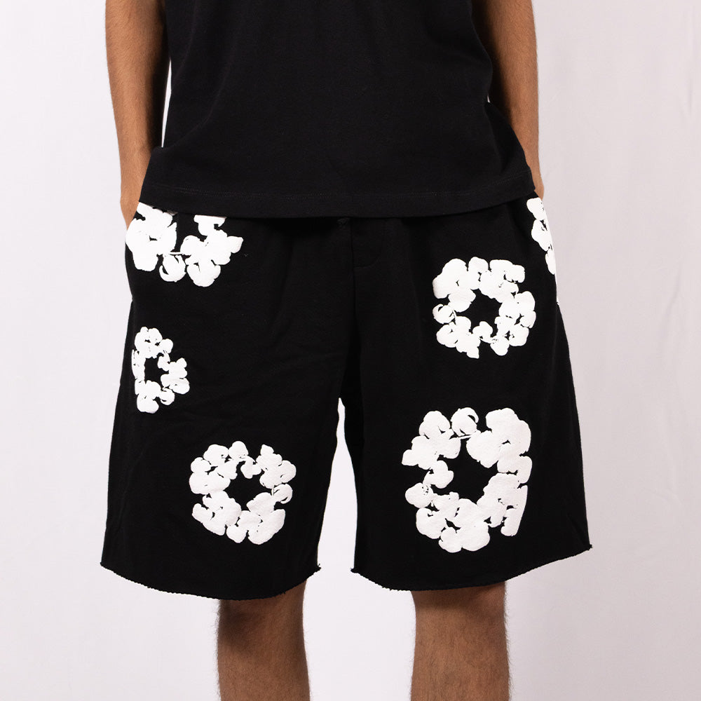 Denim Tears Sweatshort The Cotton Wreath Noir en Coton Unisexe