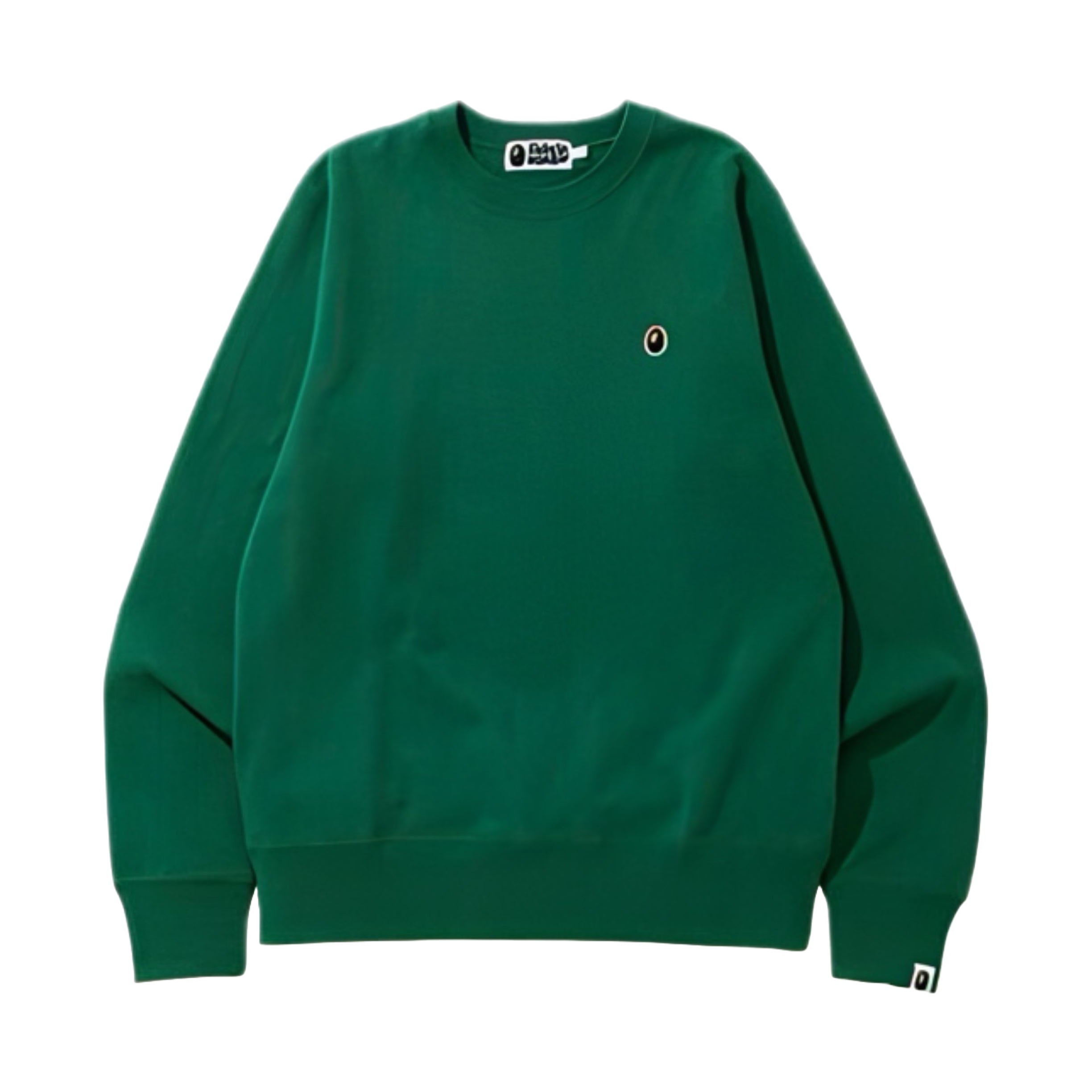 A Bathing Ape Bape Ape Head One Point Crewneck Green 2020