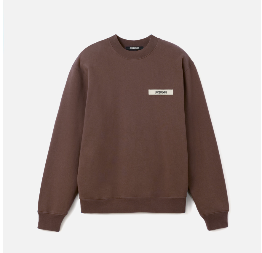 Jacquemus Le Sweatshirt Gros Grain Marron