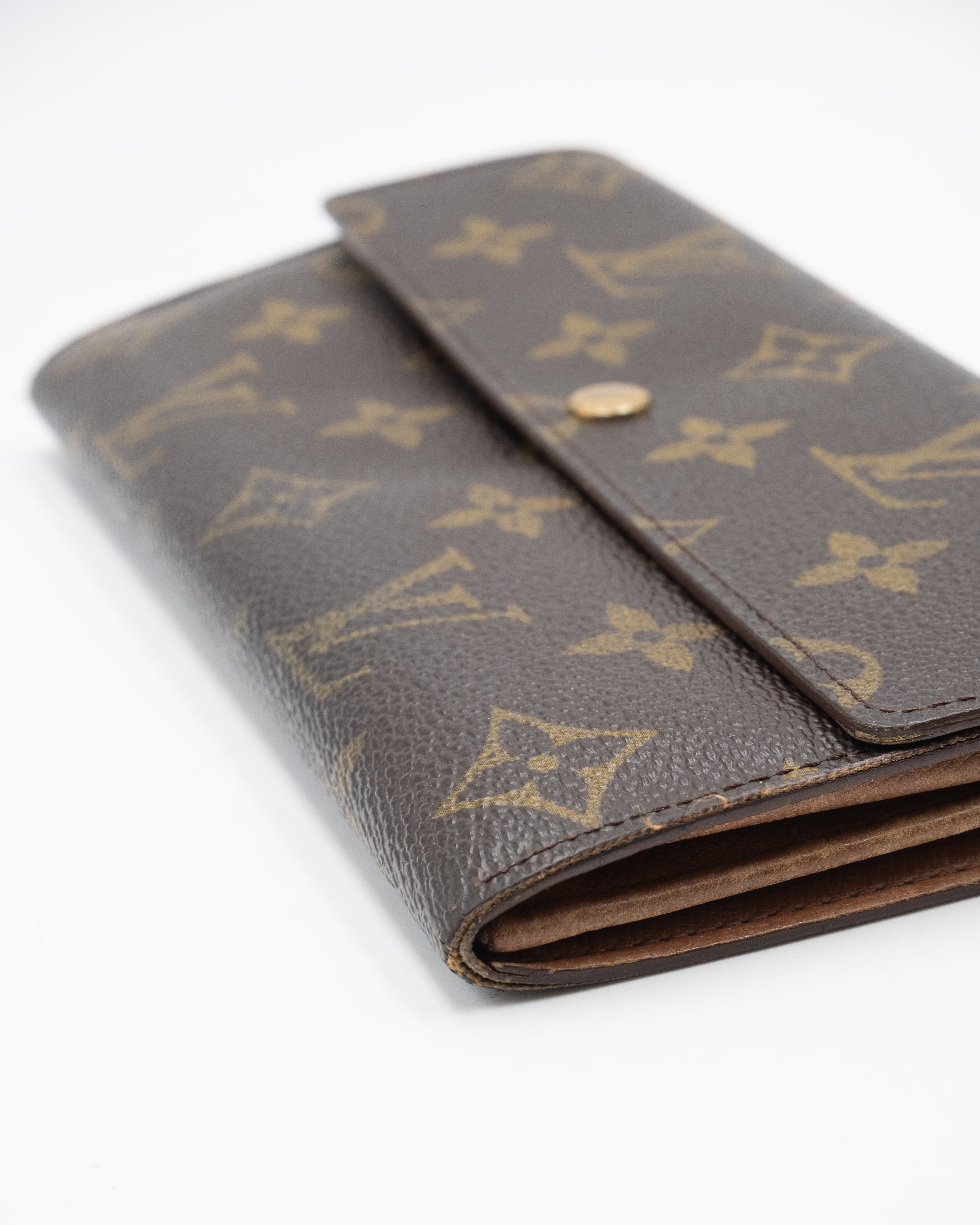 Louis Vuitton Monogram Treasure Wallet Brown