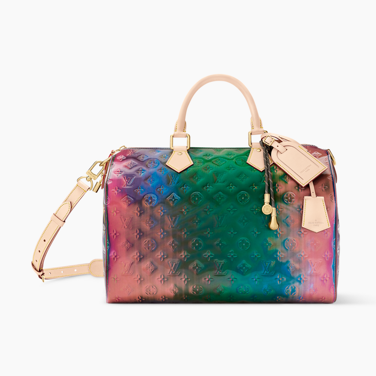 Louis Vuitton Speedy 40 Monogram Vinyl Handbag, Multicolor