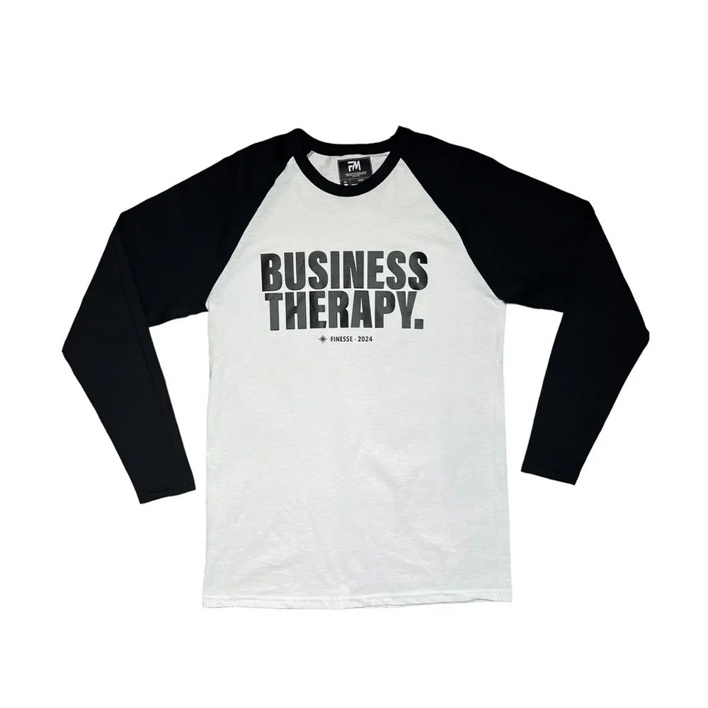 Finesse T-shirt Baseball Manches Longues Business Therapy Noir