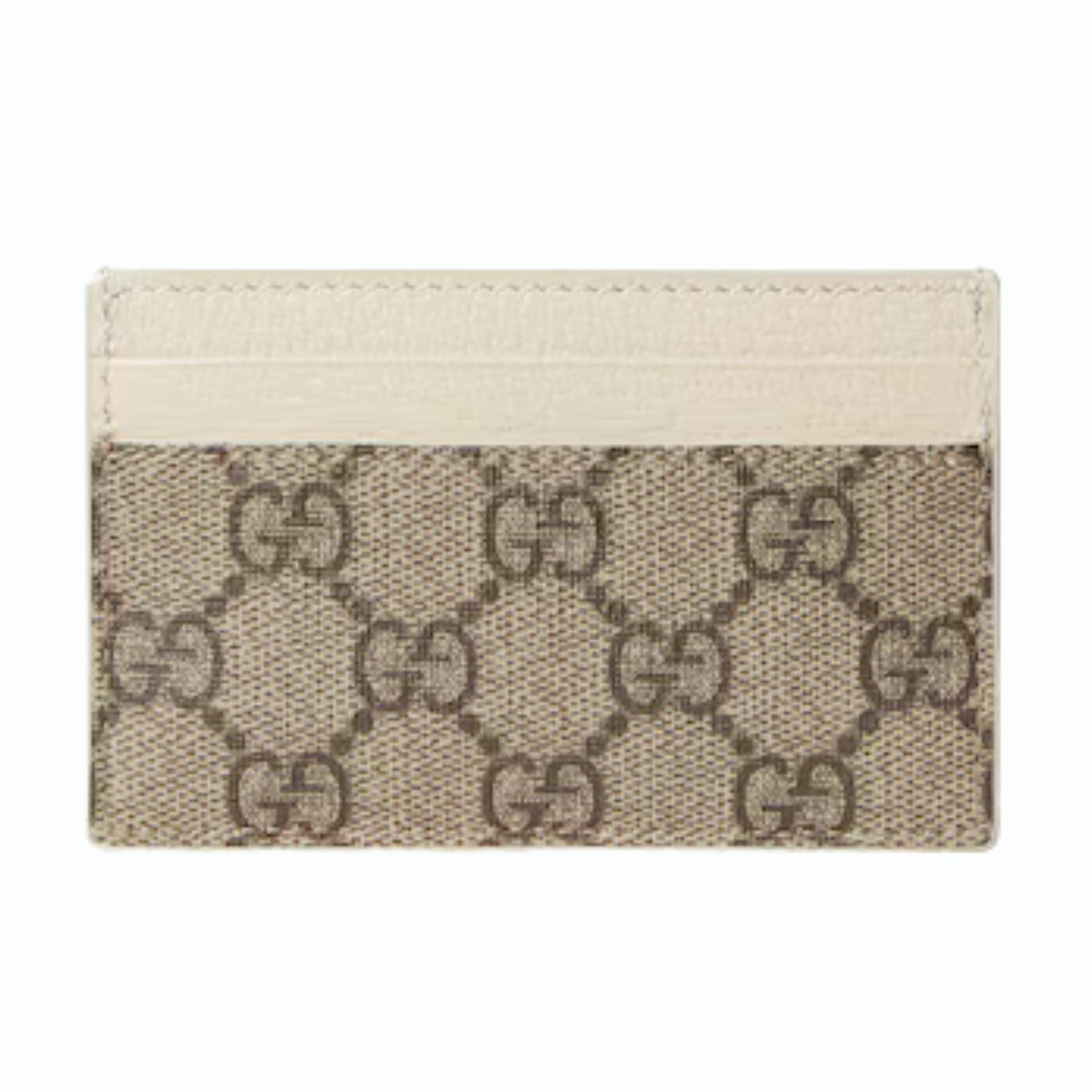 Gucci Porte-carte GG Beige Blanc