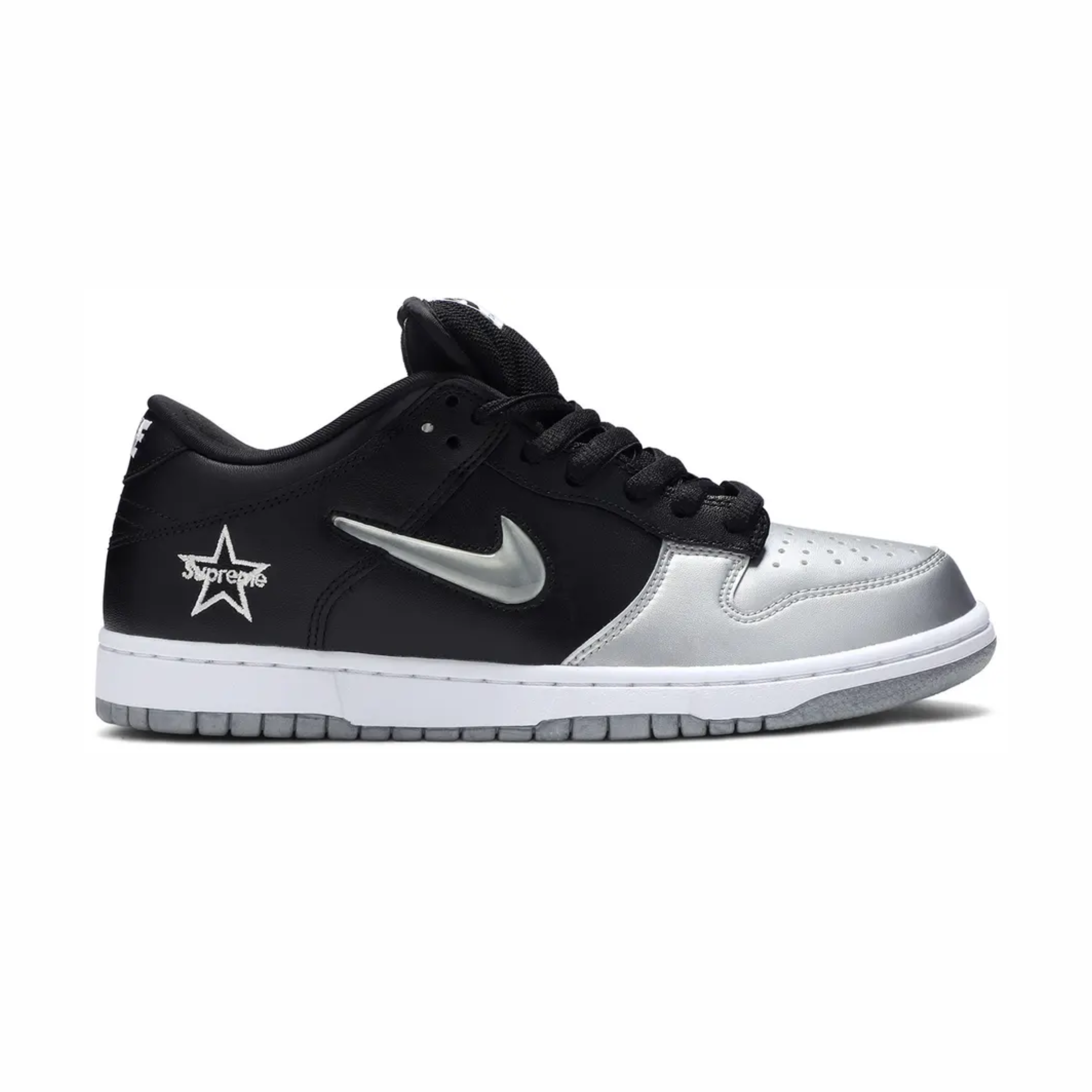 Nike Dunk SB Low Supreme Jewel Swoosh Silver