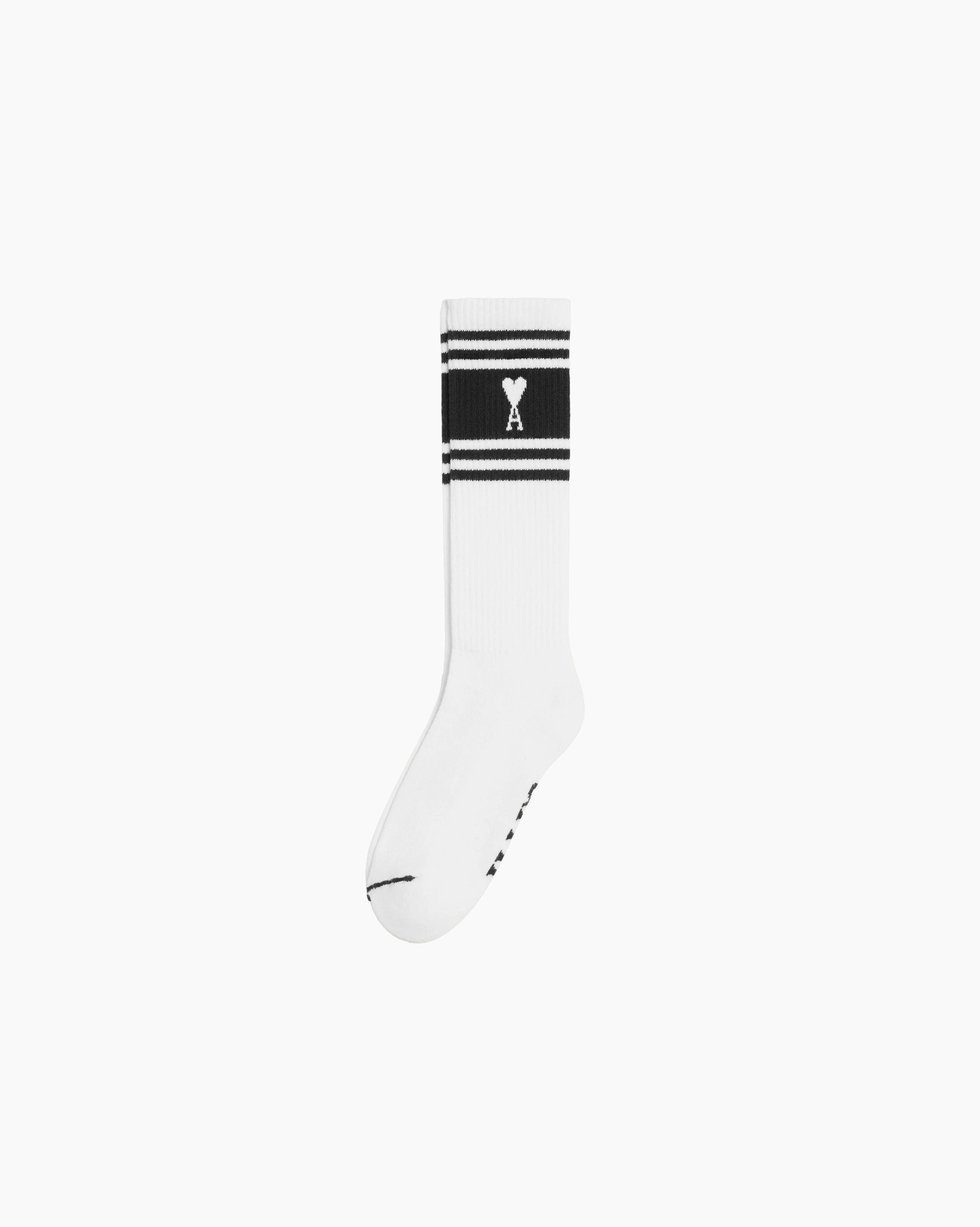 Chaussettes - Rayures Ami de Coeur - White