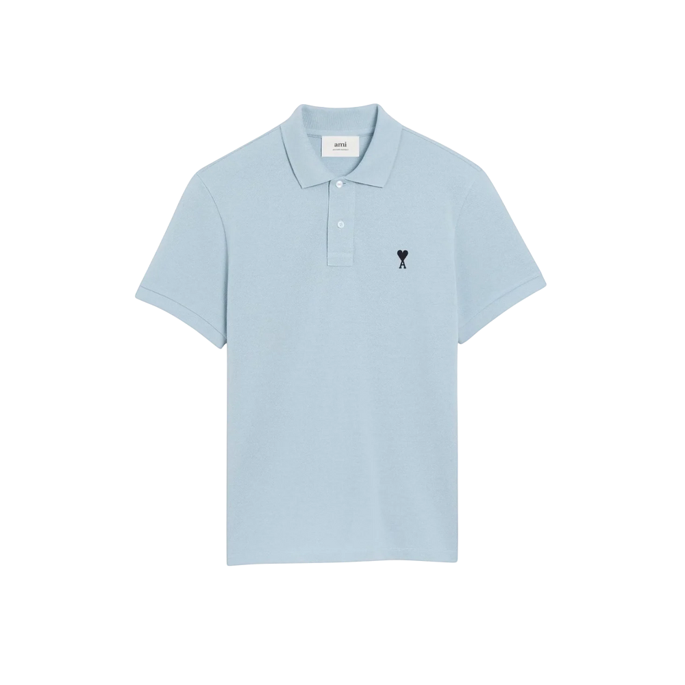 Ami Paris T-shirt Bleu De Coeur Noir