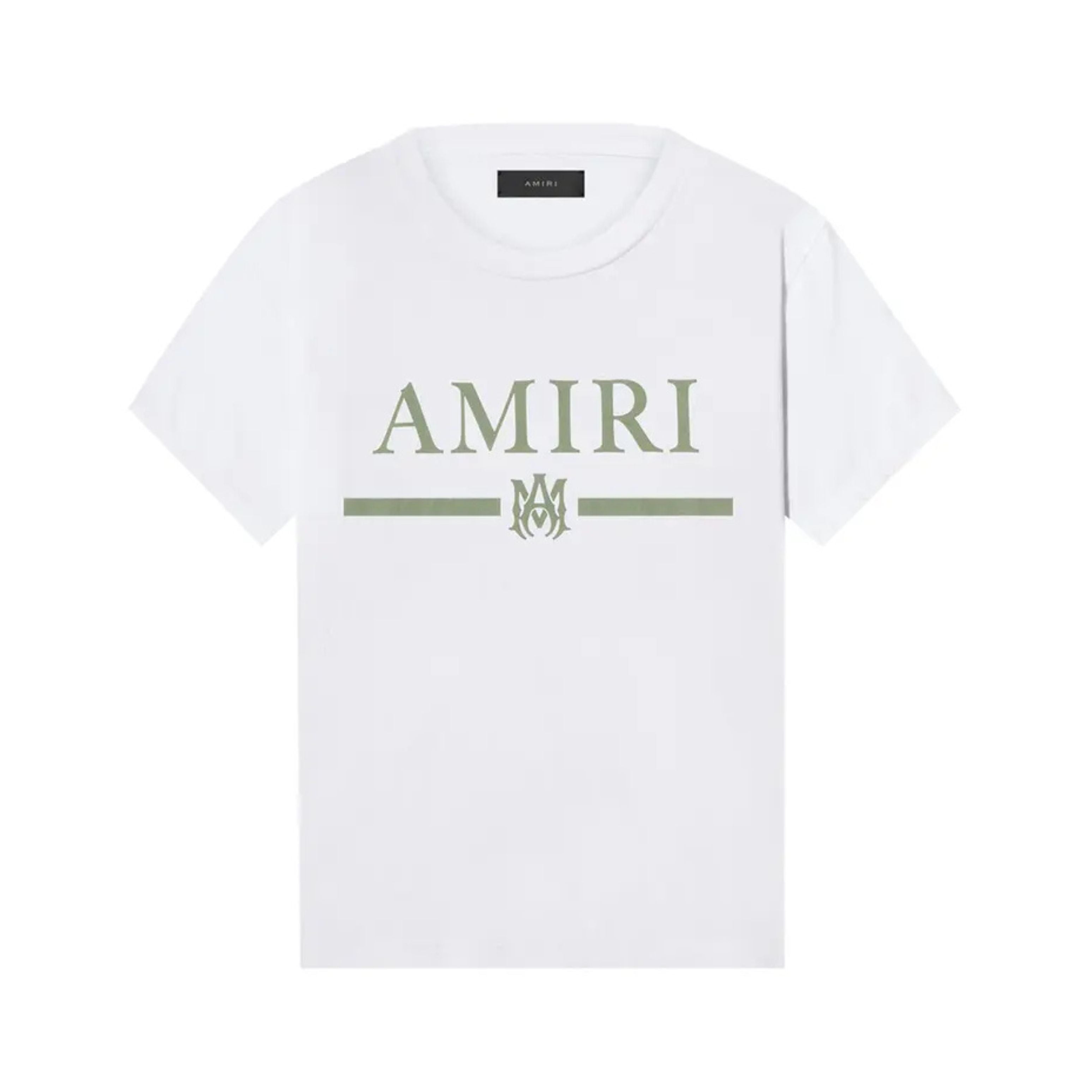 Amiri T-shirt MA Bar Logo Blanc