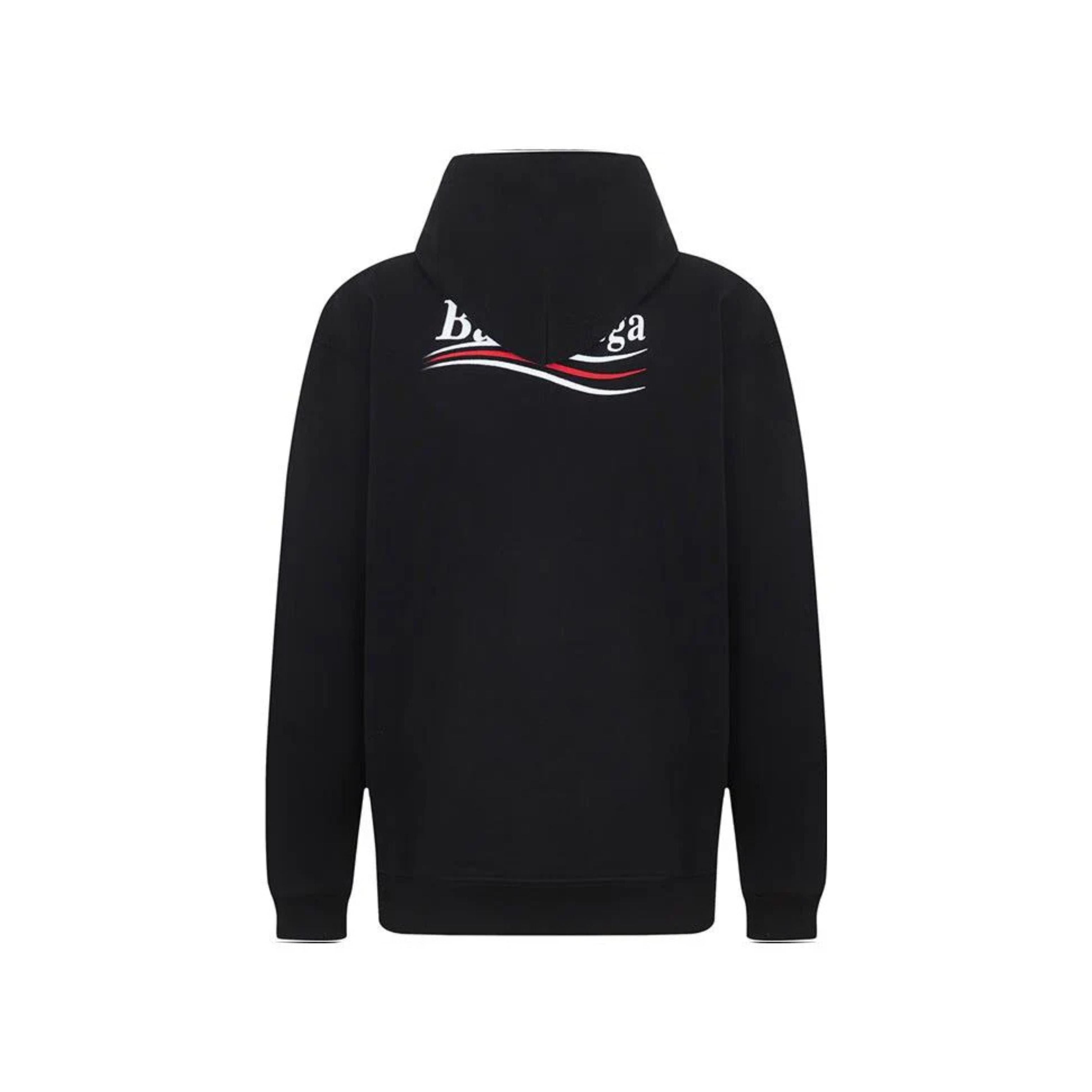 Balenciaga Hoodie Political Campaign Logo Brodé Noir
