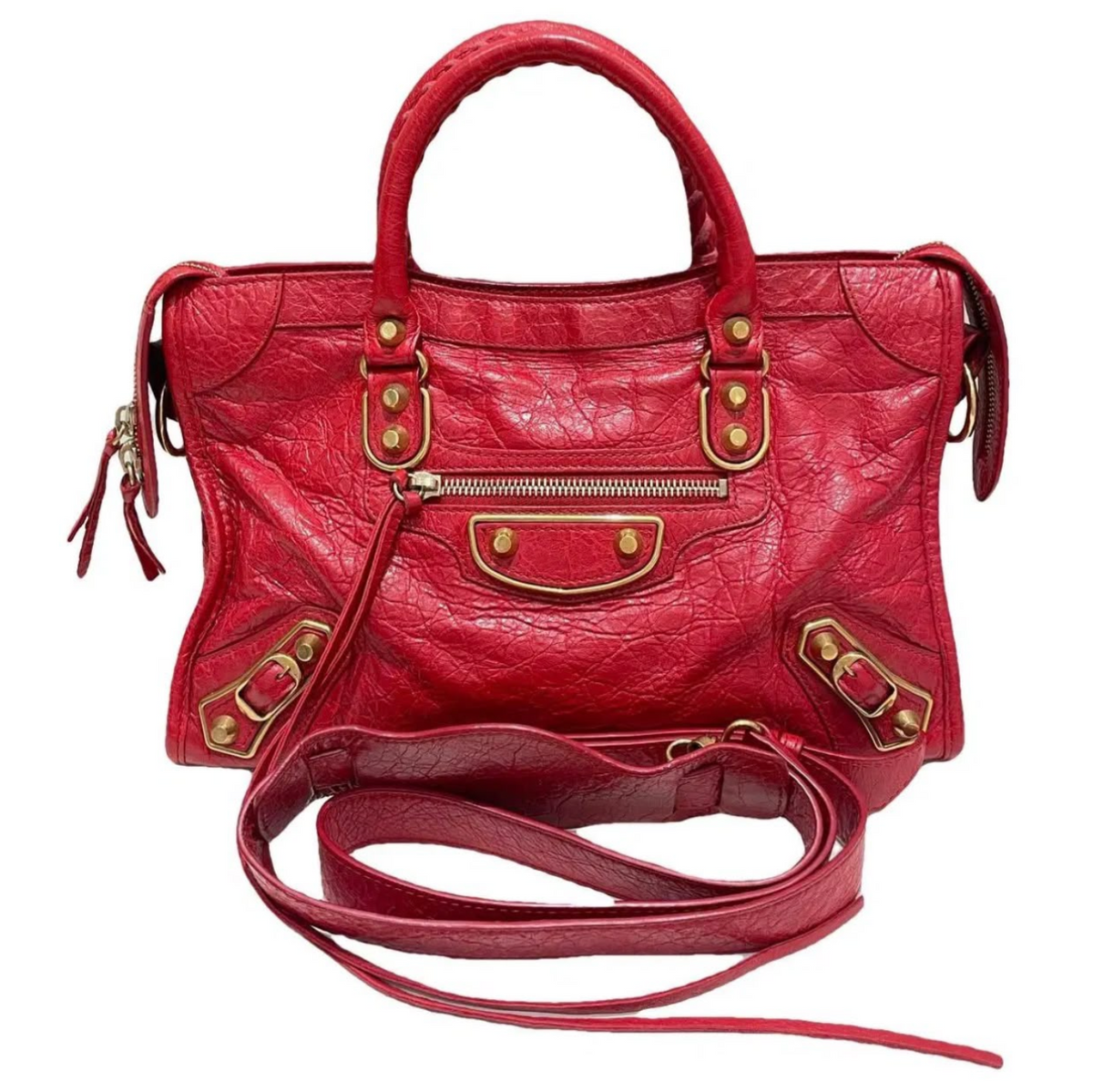 Balenciaga Sac a main Leather rouge Mini City rouge