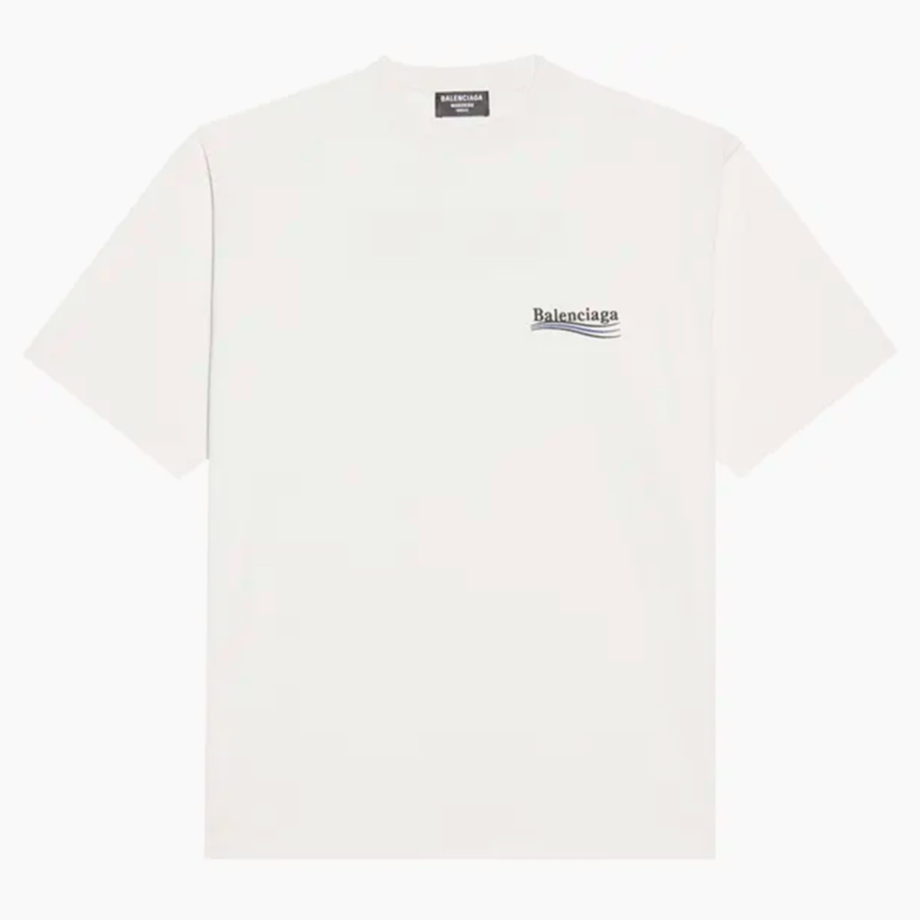 Balenciaga T-Shirt Political Campaign Brodé Crème