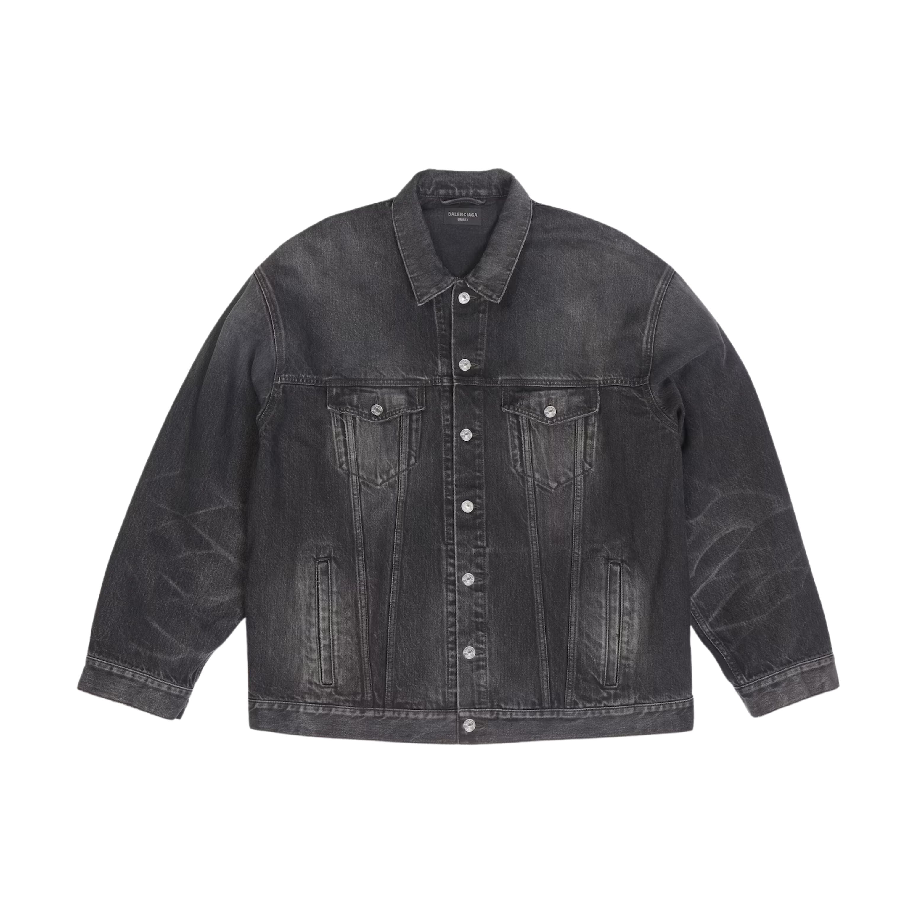 Balenciaga Veste Oversize Jean Noir