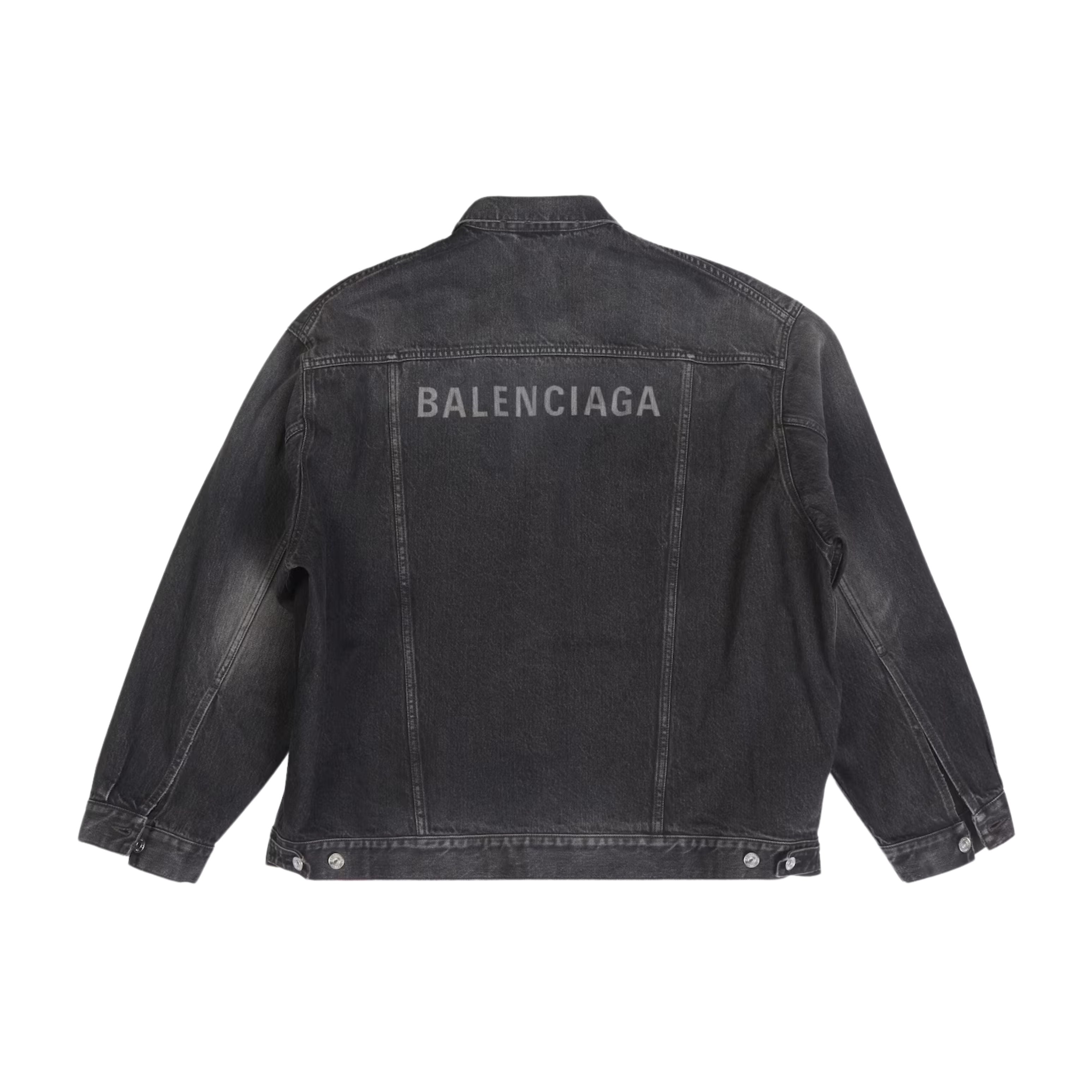 Balenciaga Veste Oversize Jean Noir