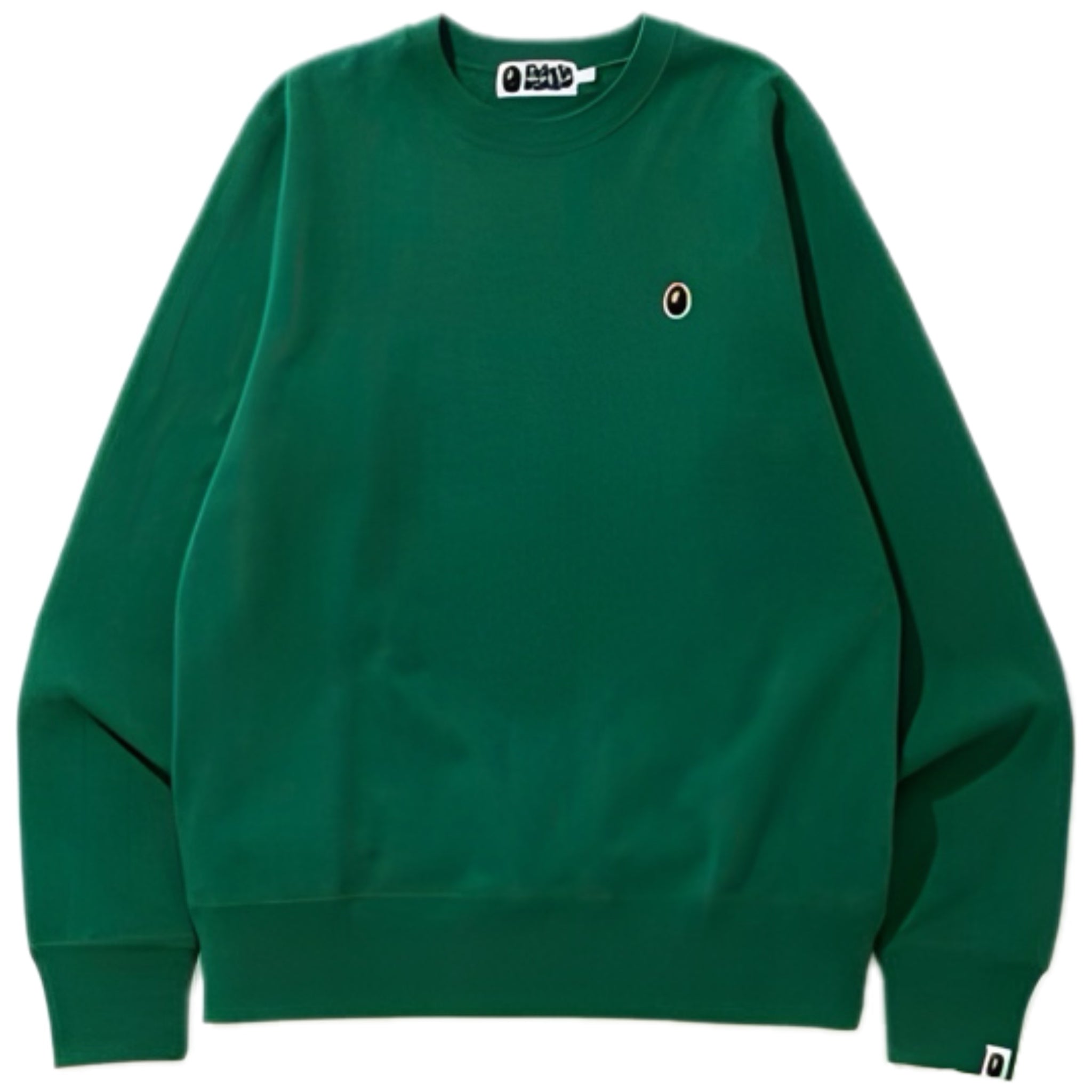 A Bathing Ape Bape Ape Head One Point Crewneck Green 2020