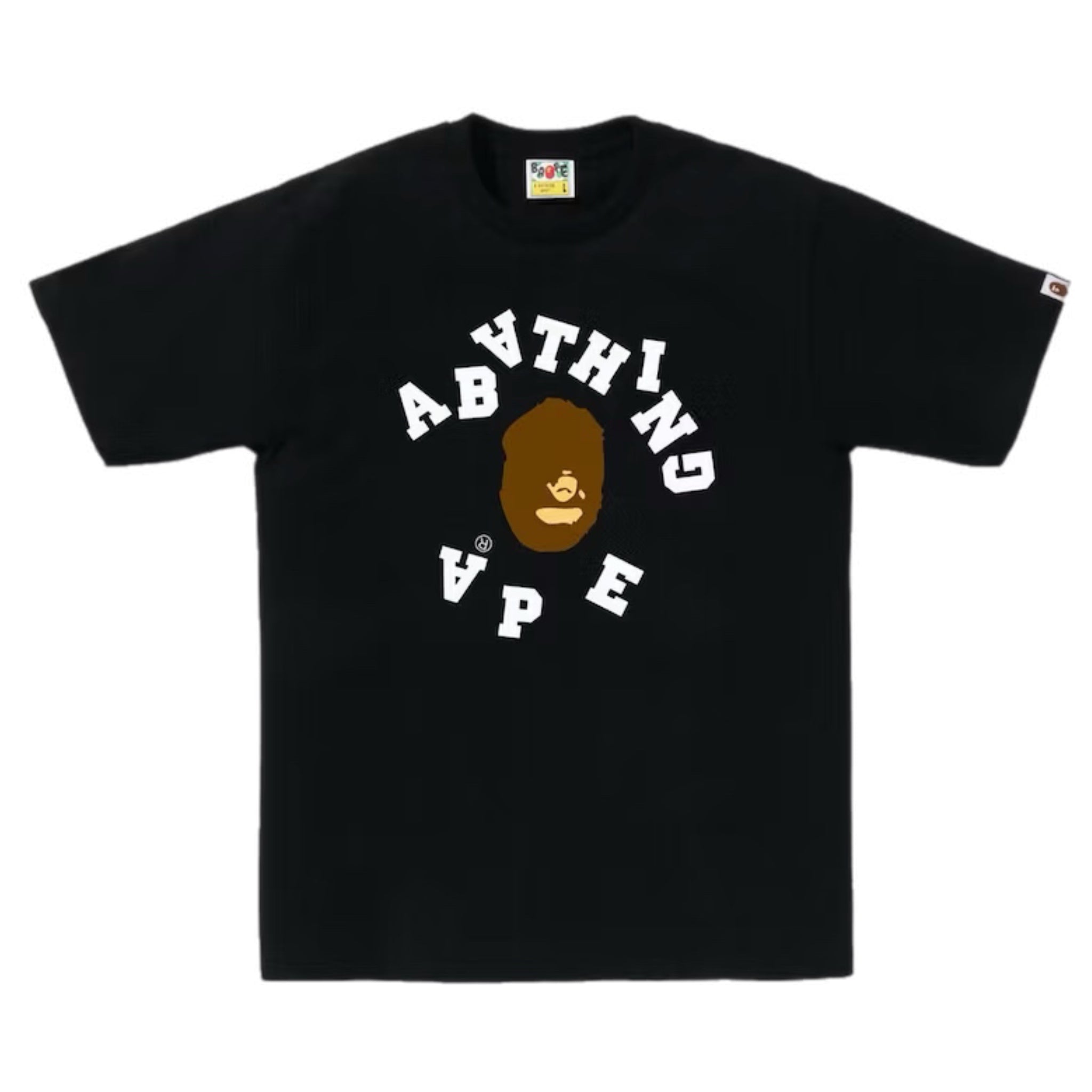 A Bathing Ape Bape Broken College Tee Black 2023
