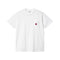 Carhartt T-shirt Pochet Coeur Blanc