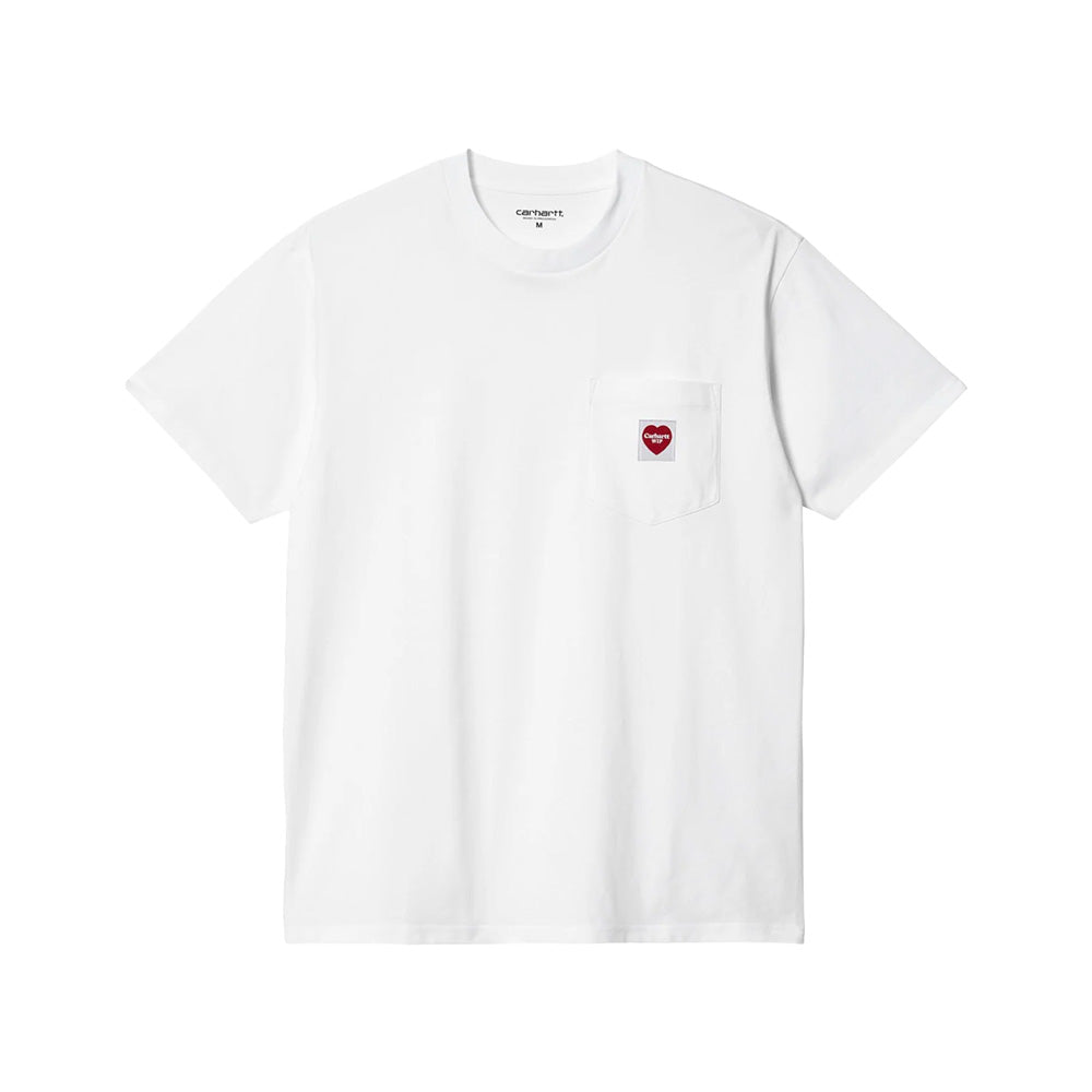 Carhartt T-shirt Pochet Coeur Blanc