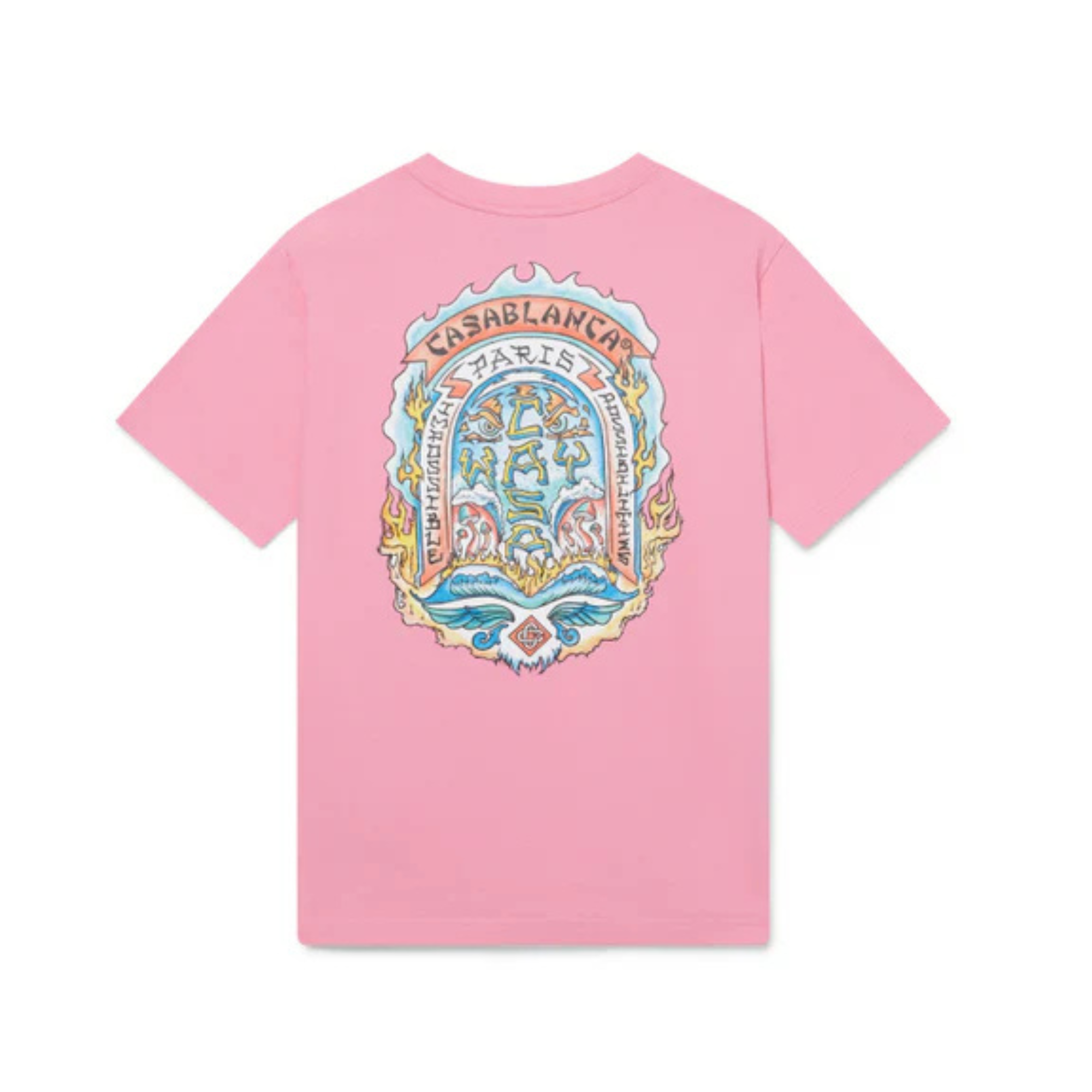 Casablanca T-shirt Casa Way Skate Rose
