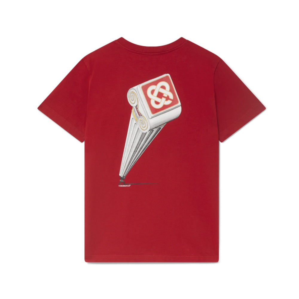 Casablanca T-shirt Leaning Column Rouge