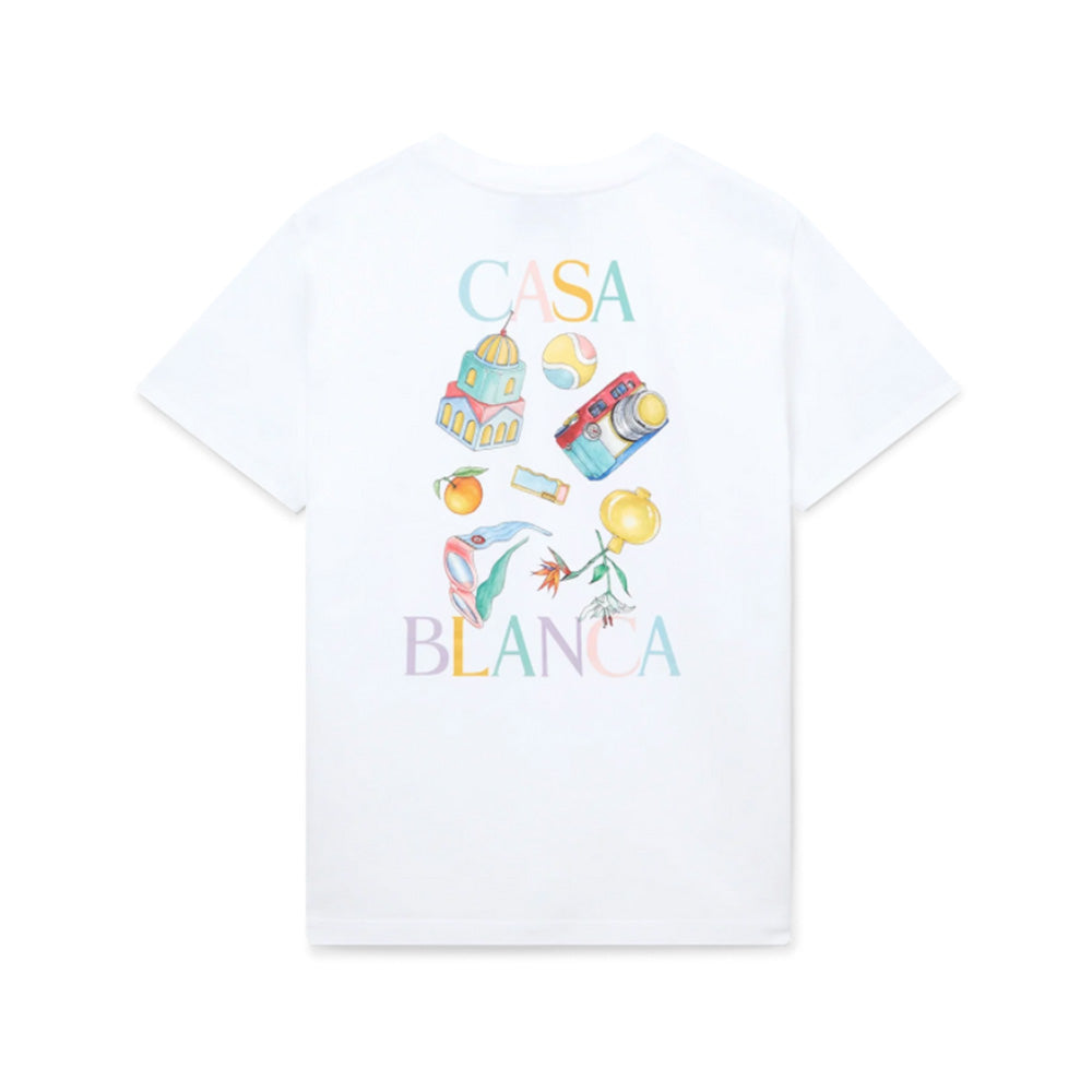 Casablanca T-shirt Objets en Vrac Blanc