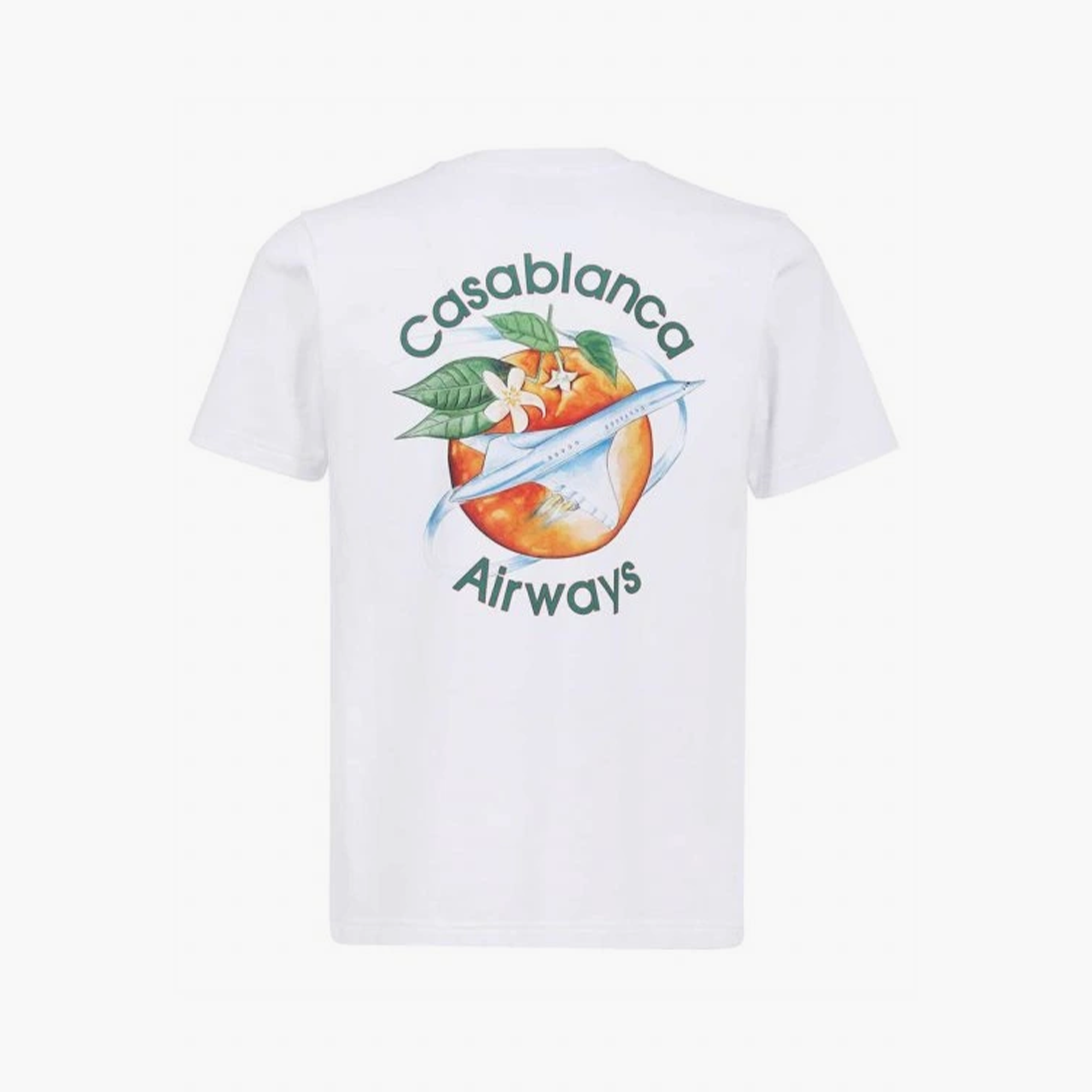 Casablanca T-Shirt Orbite Autour De L'Orange Blanc