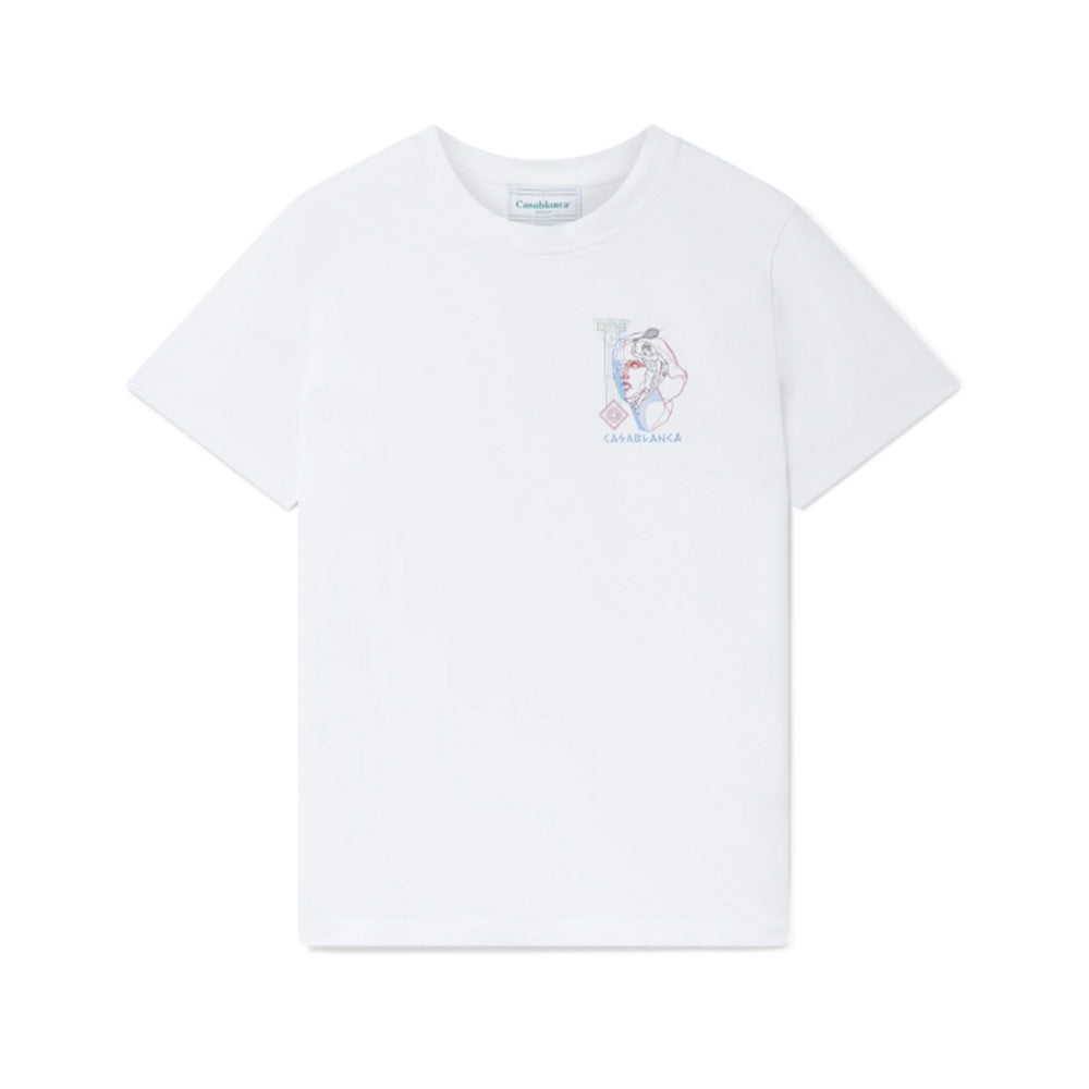 Casablanca T-shirt Tennis Play In Progress Blanc