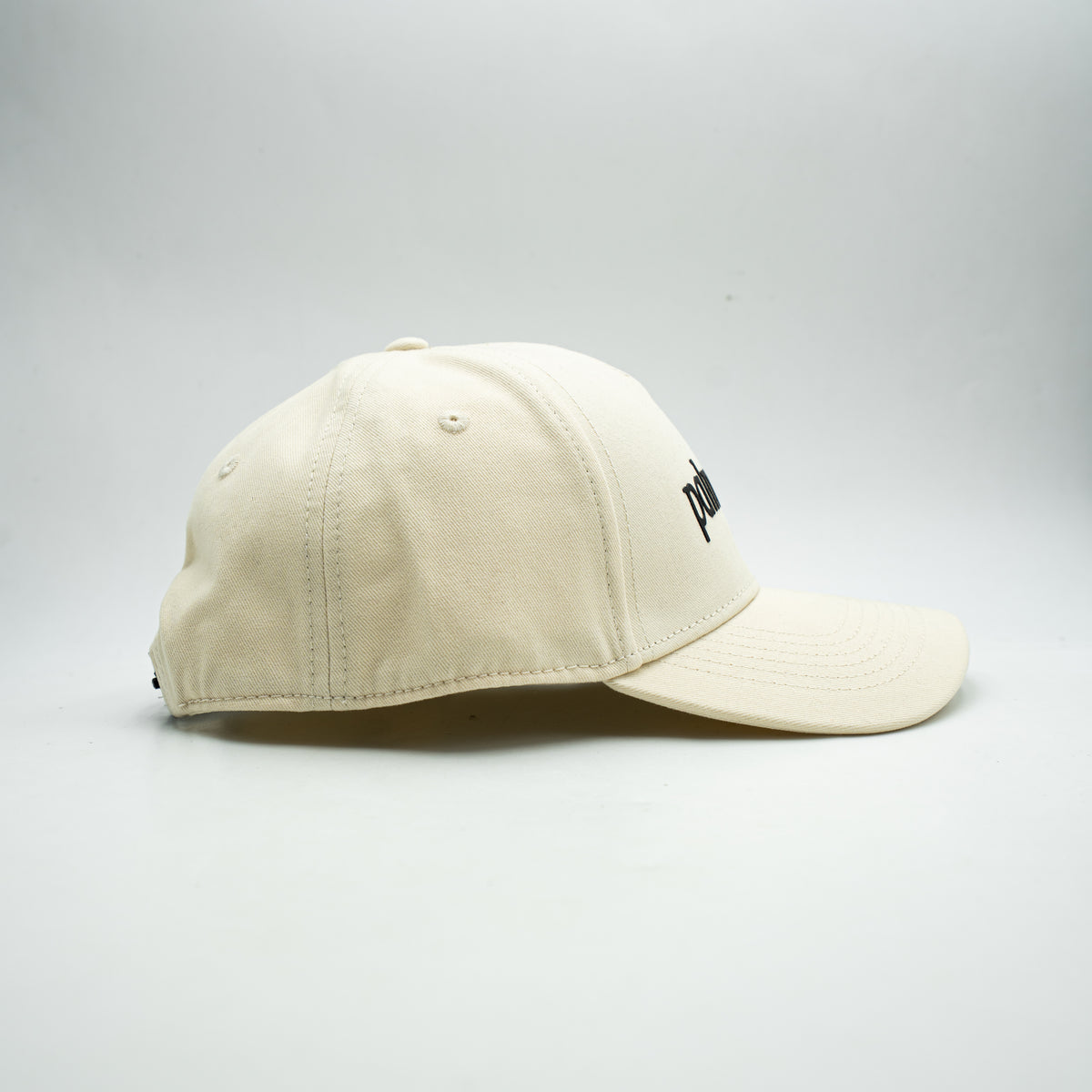 Casquette Palm Angels Blanc Logo Brodé Noir