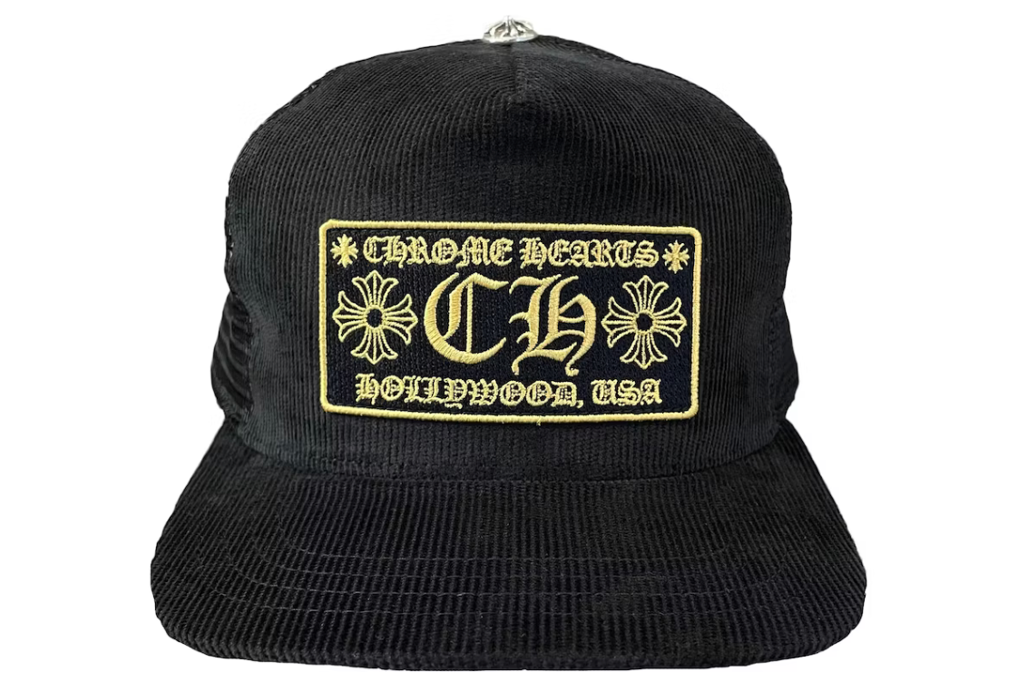 Casquette Trucker - CH Hollywood Corduroy - Black & Gold