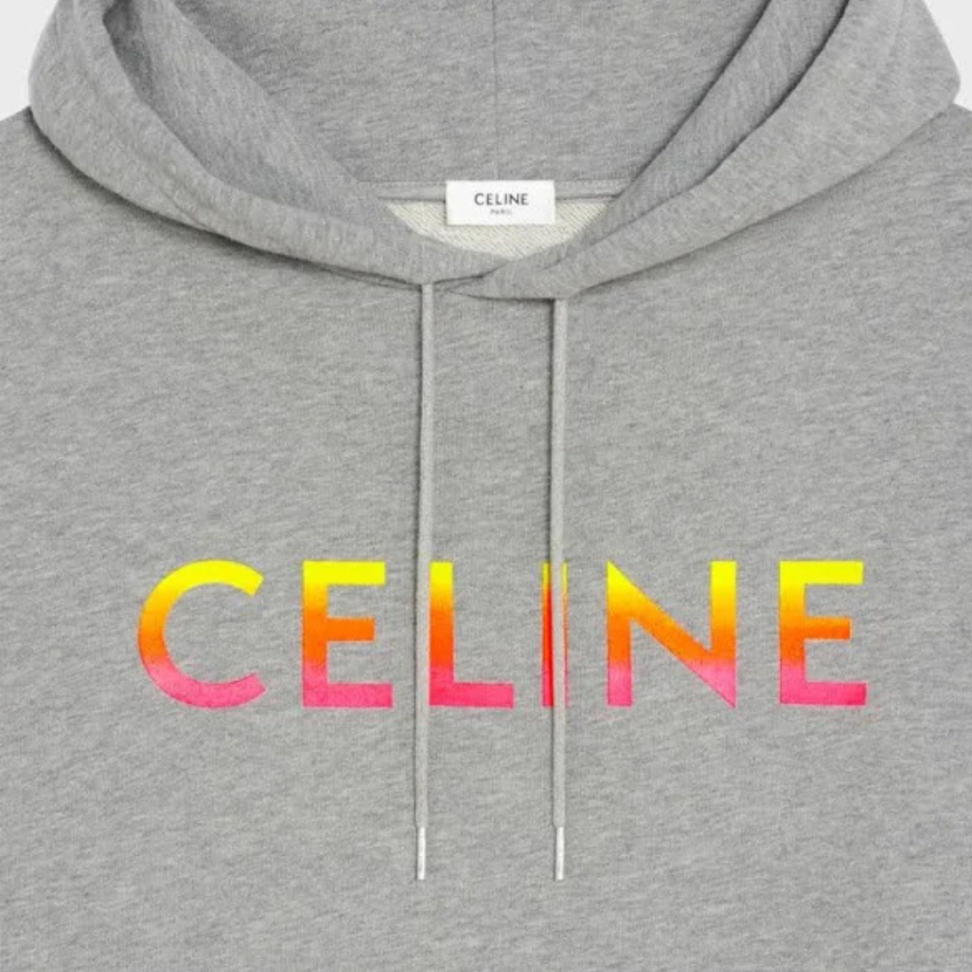 Celine Hoodie Logo Fade Gris