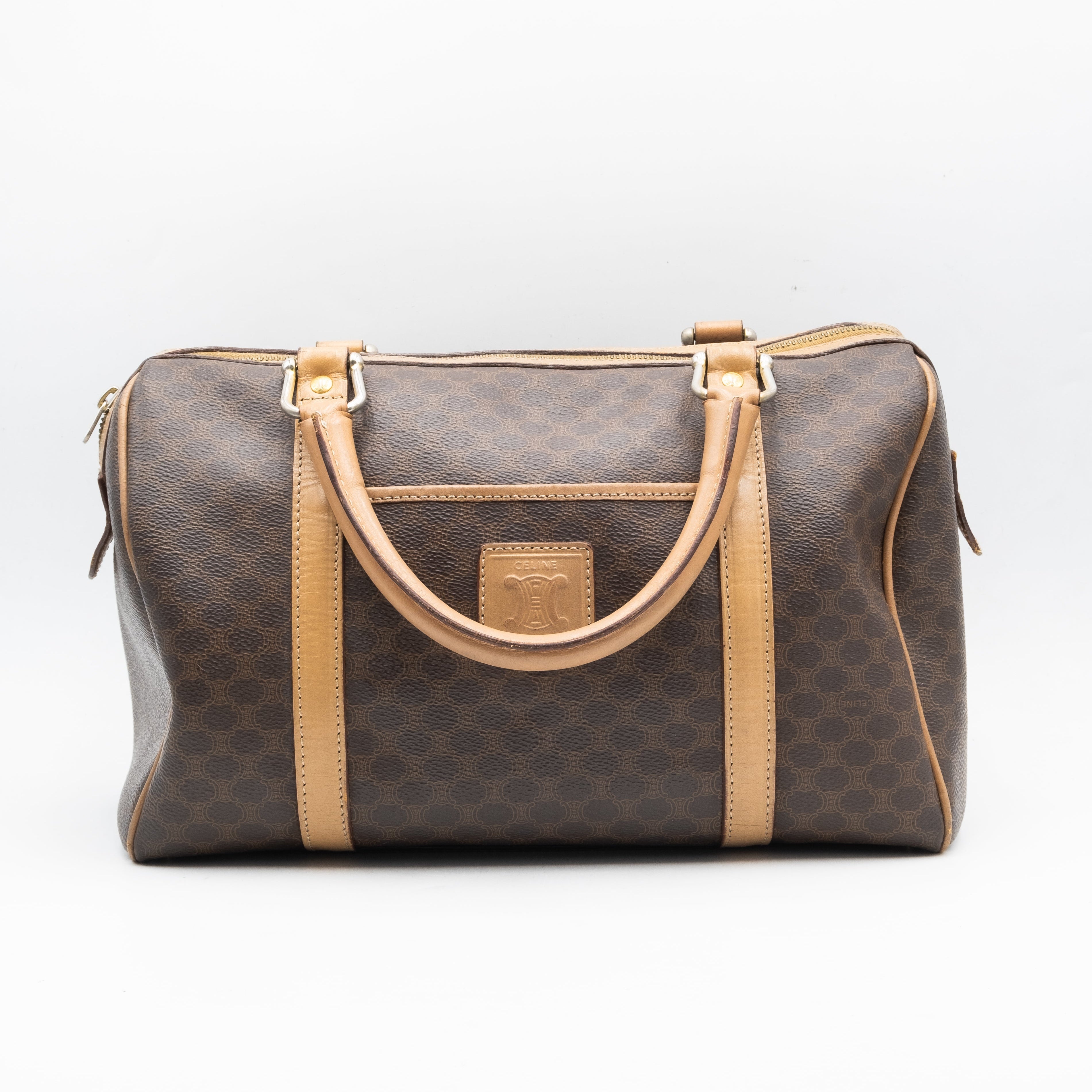 Celine Sac à main Boston Macadam Marron