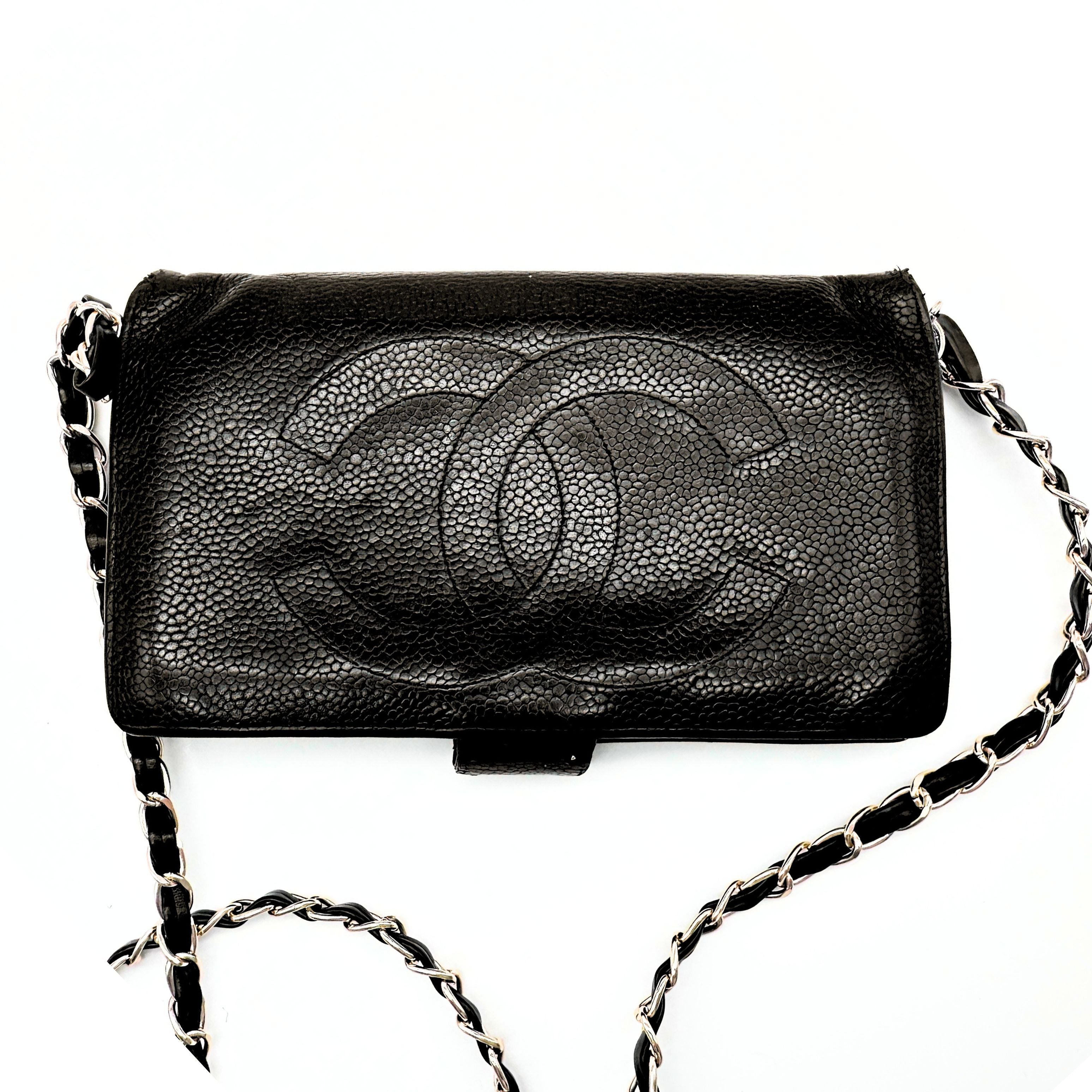 Chanel Mini Sac Portefeuille CC Cuir Noir