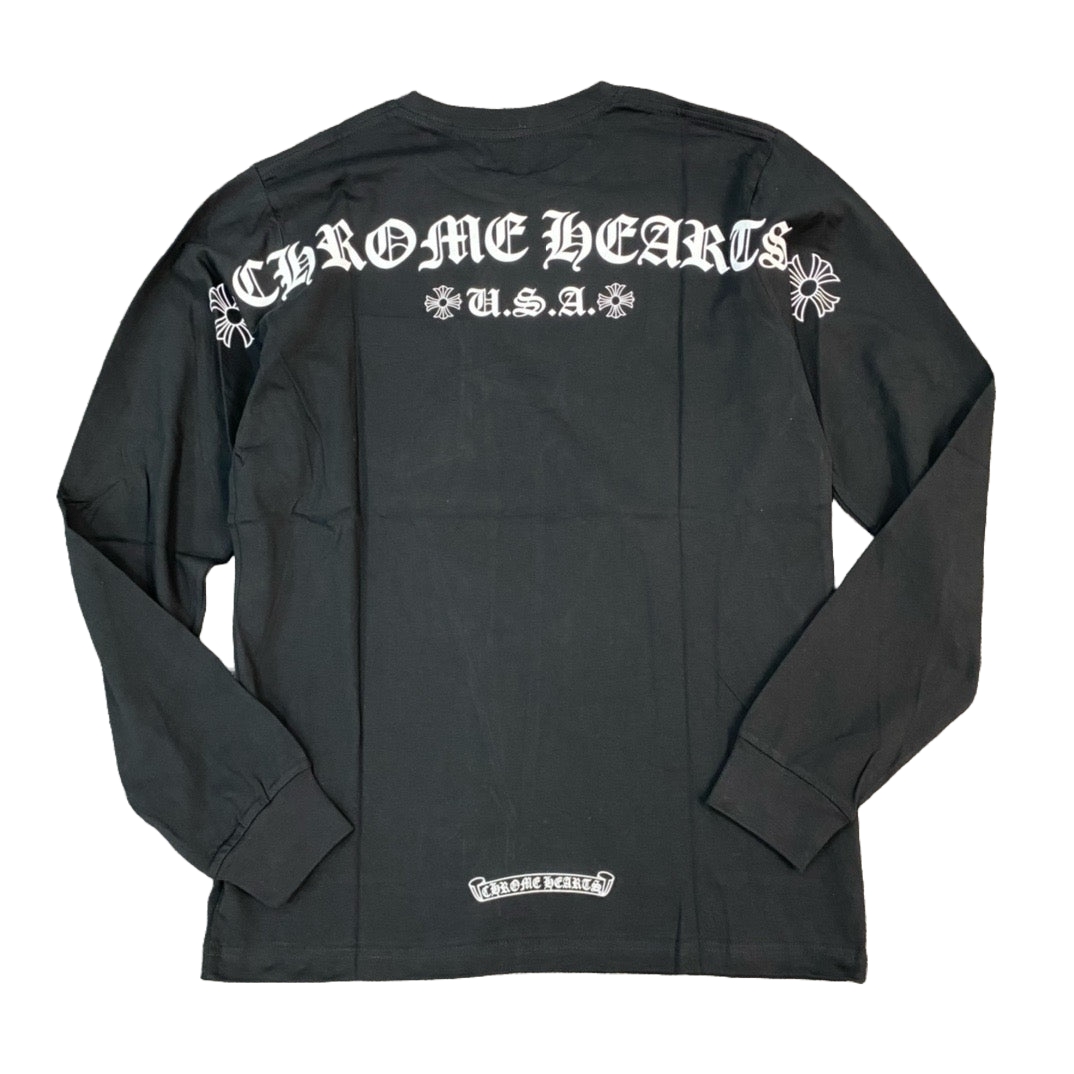 Chrome Hearts T-shirt manches longues USA Noir