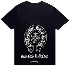 Chrome Hearts T-Shirt - Scroll Logo Hong Kong - Noir