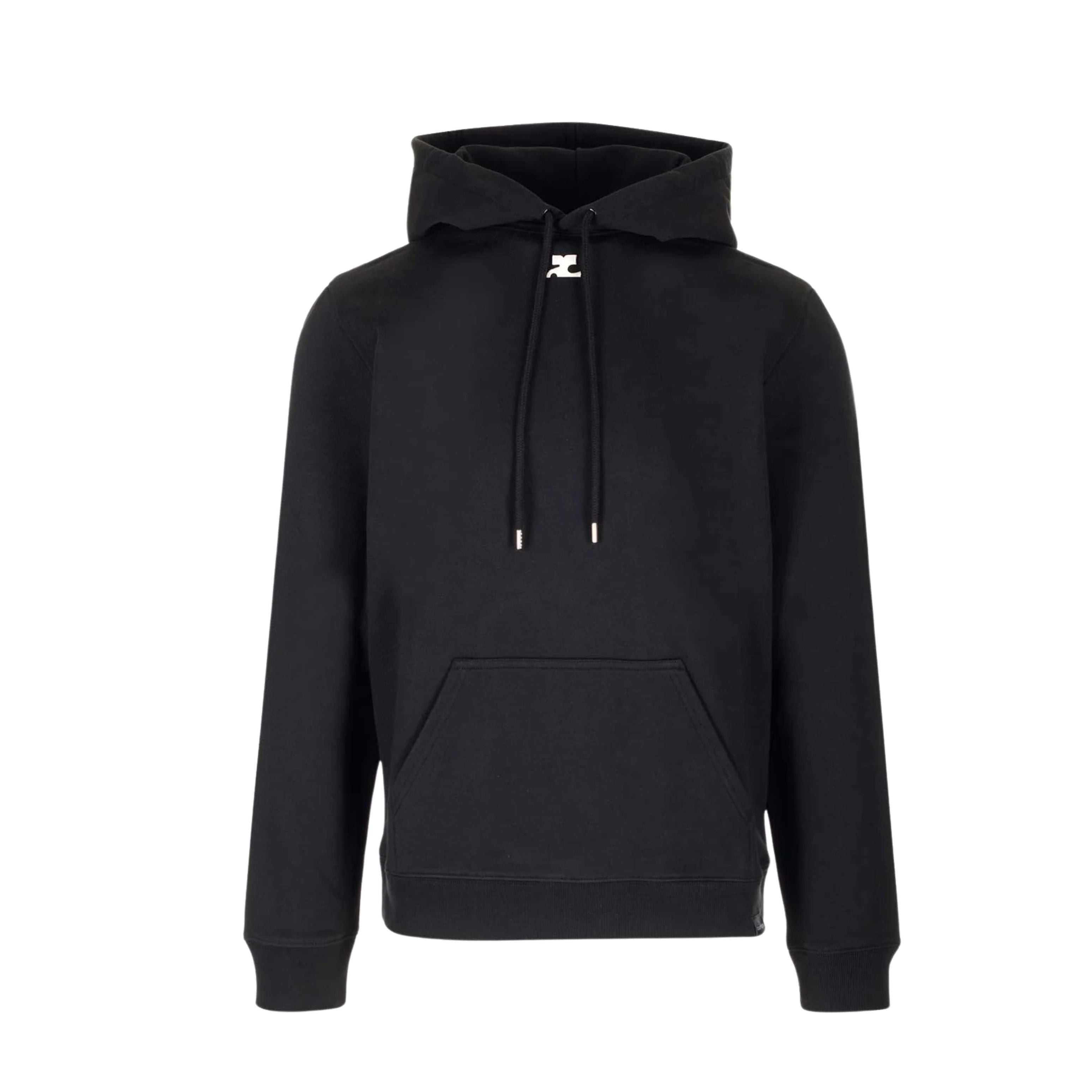 Courreges Hoodie - Logo Patch - Noir