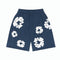 Denim Tears Short The Cotton Wreath Bleu marine