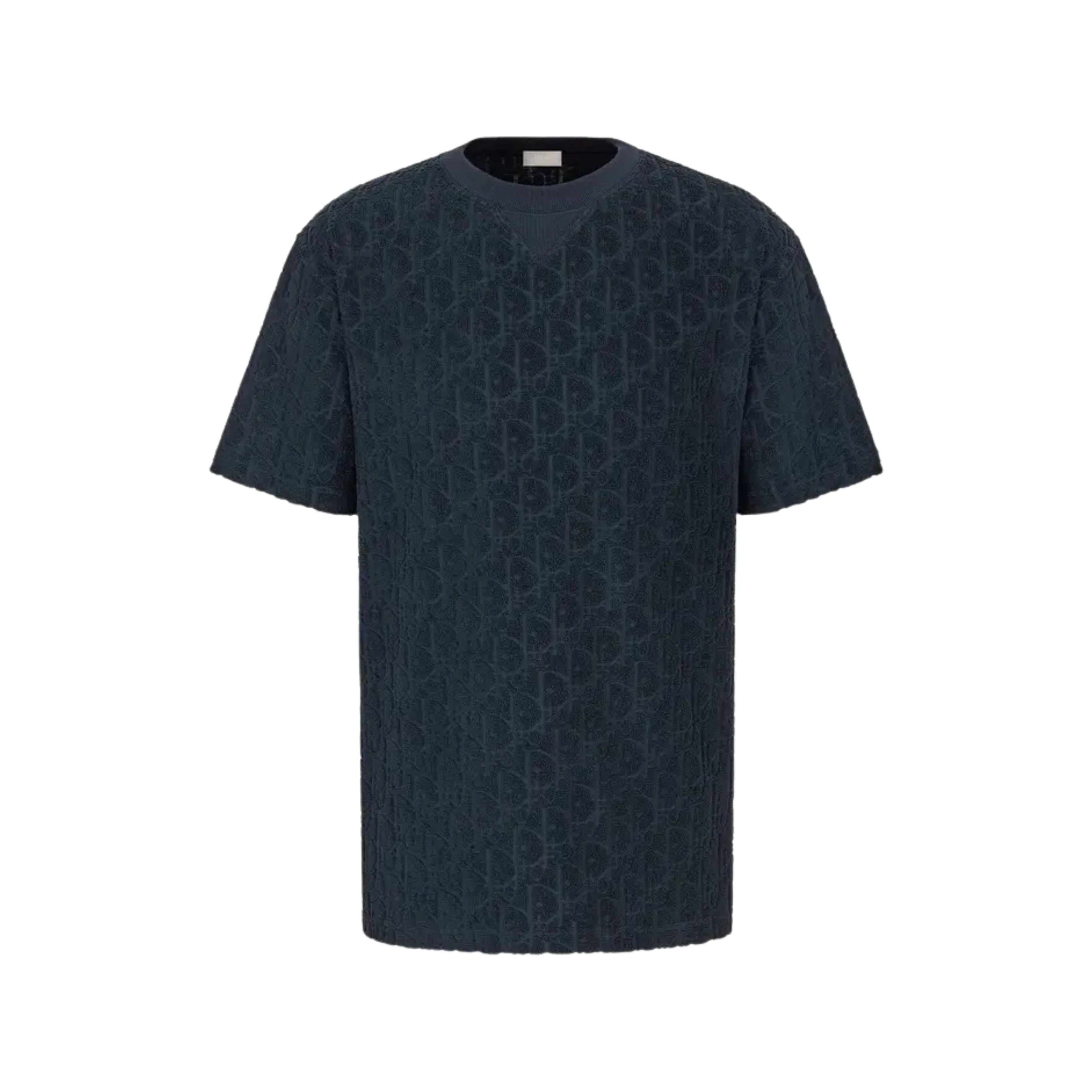 Dior T-Shirt Oblique Bleu Marine