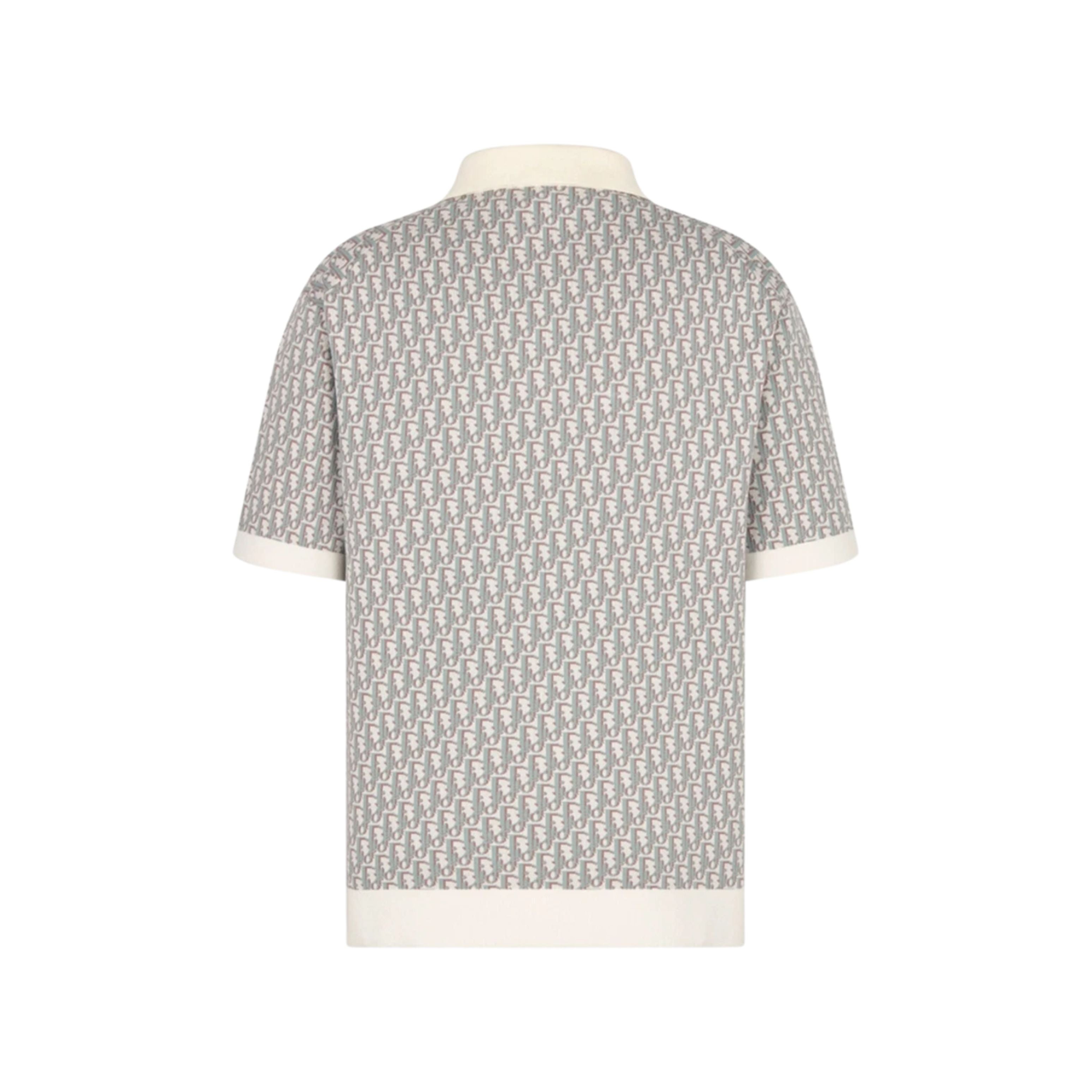 Dior T-Shirt Polo Oblique Bleu Marron
