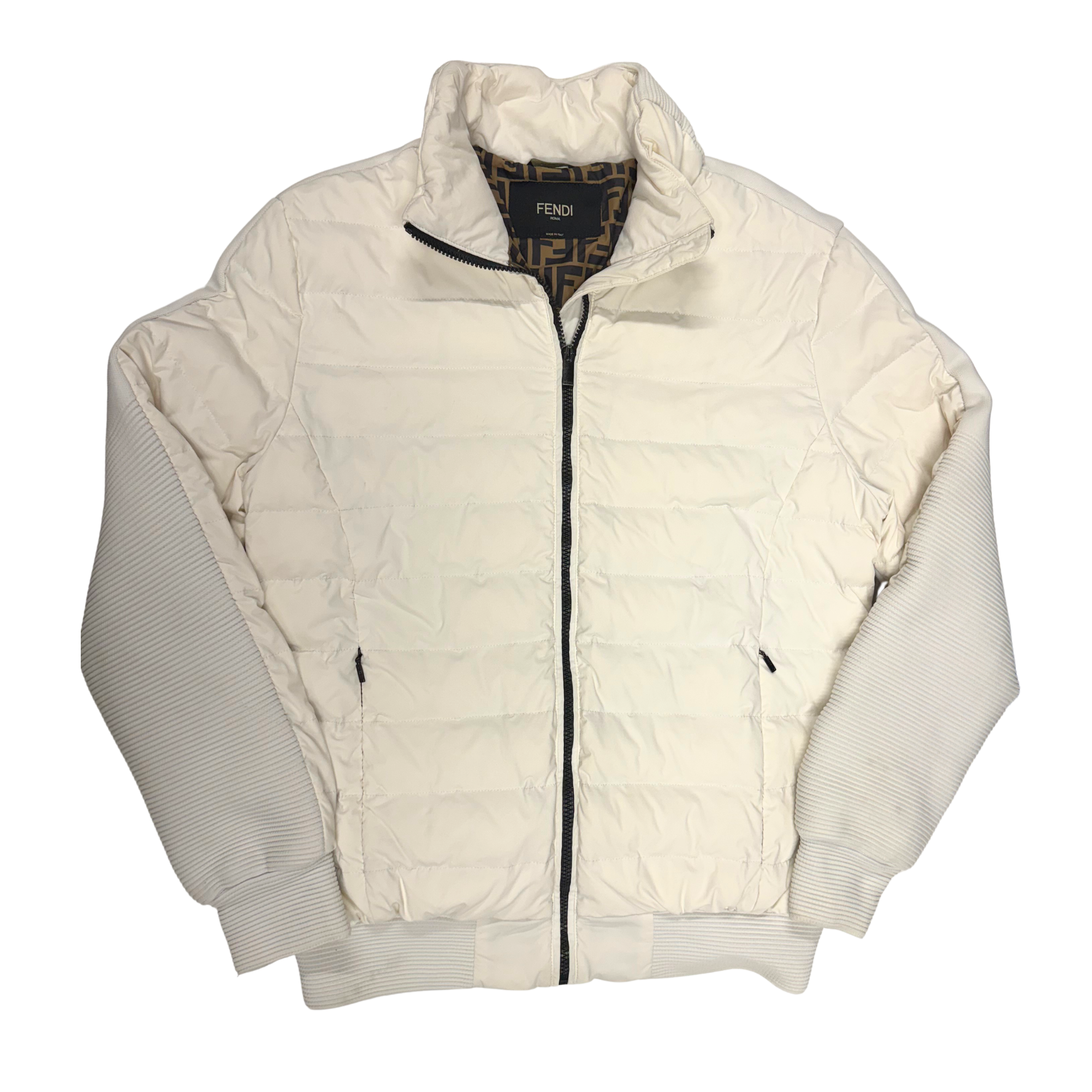 Doudoune blanche Fendi
