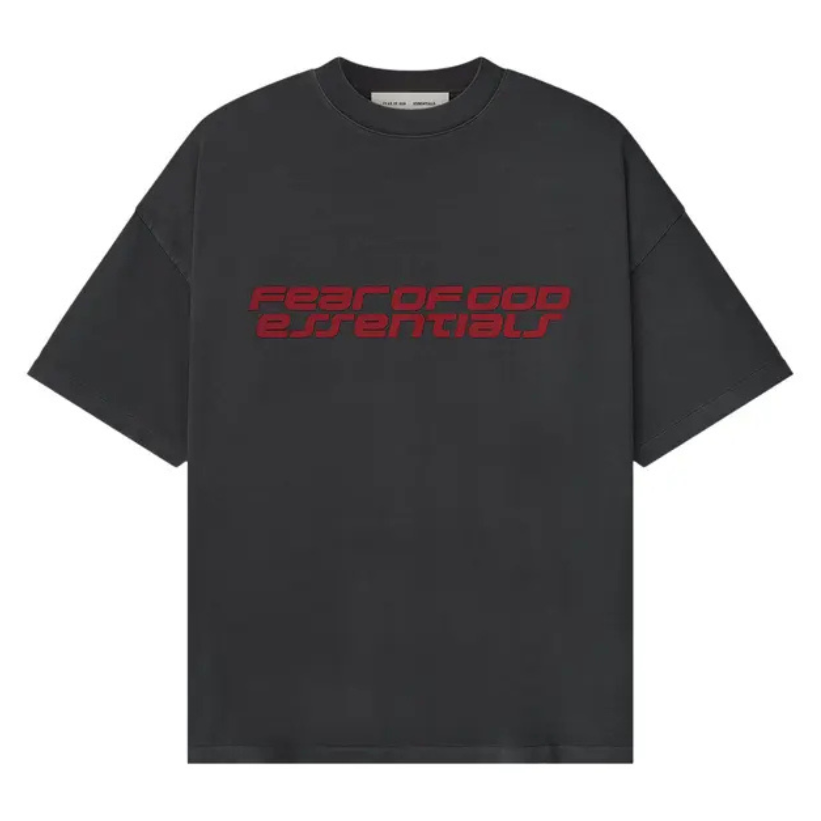 Essentials T-Shirt 90s Iron Grey Red Fear of God