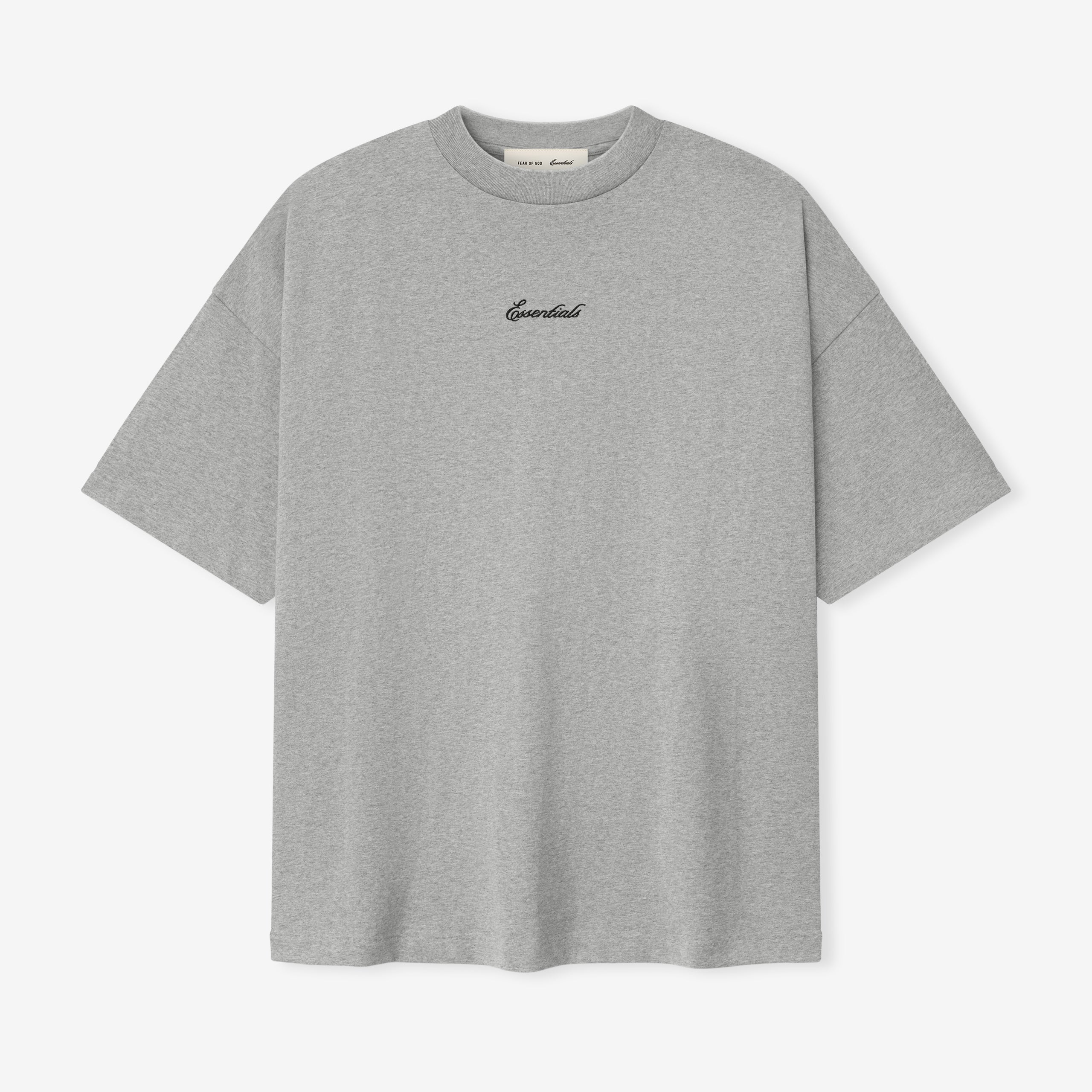 Essentials T-shirt Concrete Heather Signature 90'S Short Sleeve Tee Fear of God