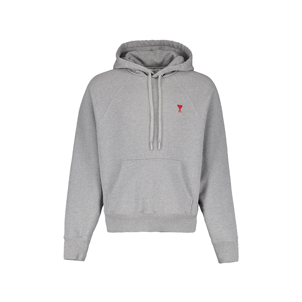 Ami Paris Hoodie Ami de Coeur Rouge Gris