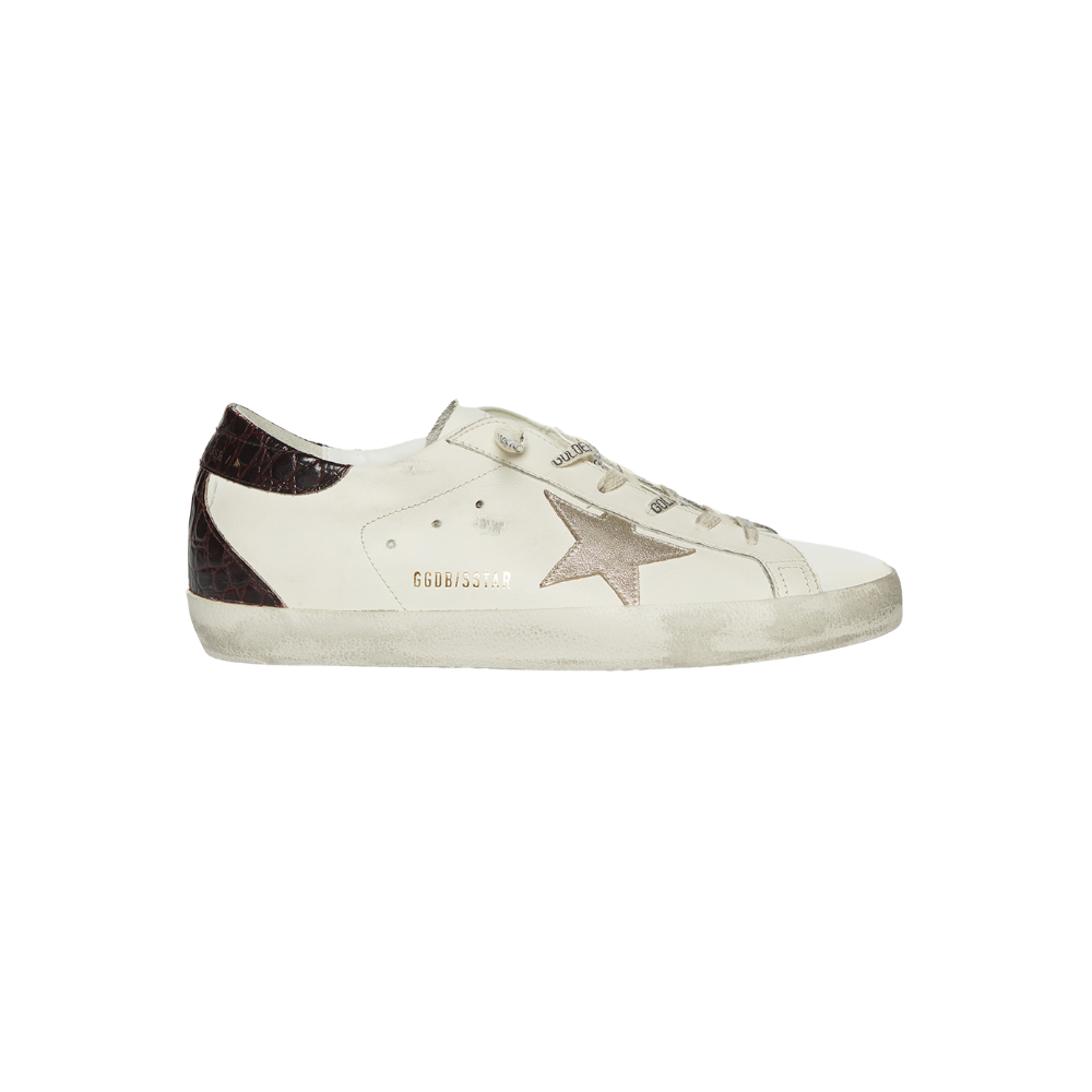 Golden Goose Super-Star White Platinum Burgundy