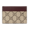 Gucci Porte-carte GG Beige Bordeaux